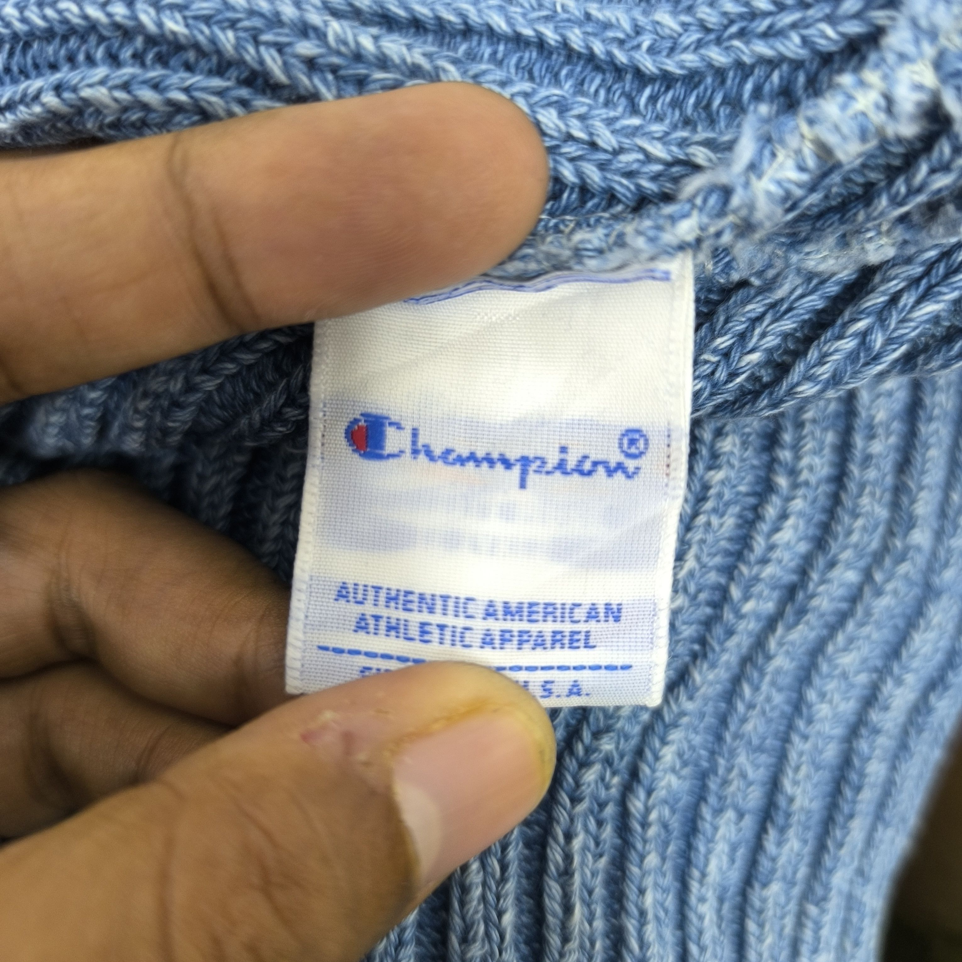 Champion ✨Champion logo indigo washed beanie hat Size ONE SIZE - 3 Thumbnail