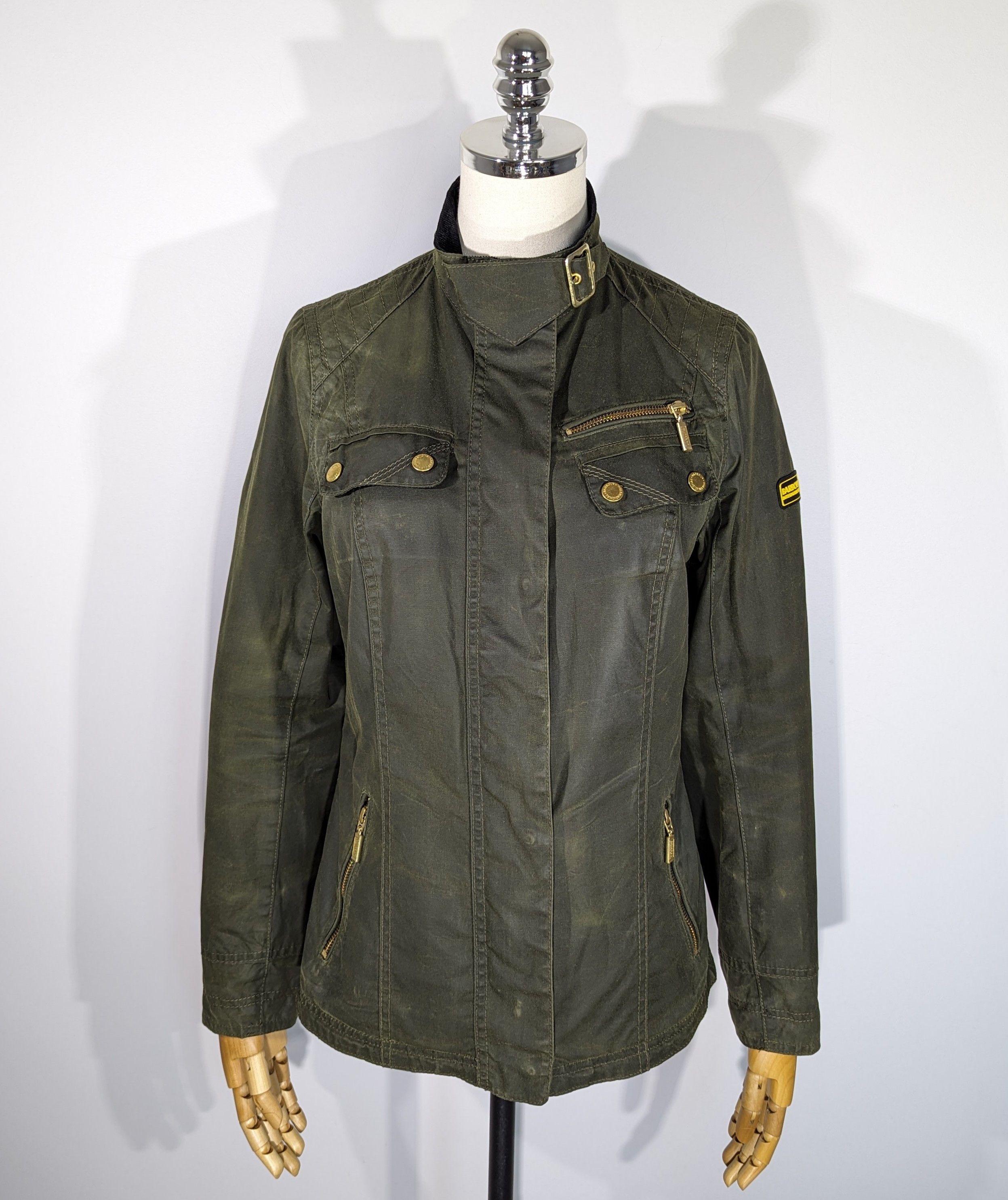 Barbour BARBOUR INTERNATIONAL LEADER WAX Jacket Motorcycle Clothing Size S / US 4 / IT 40 - 1 Thumbnail