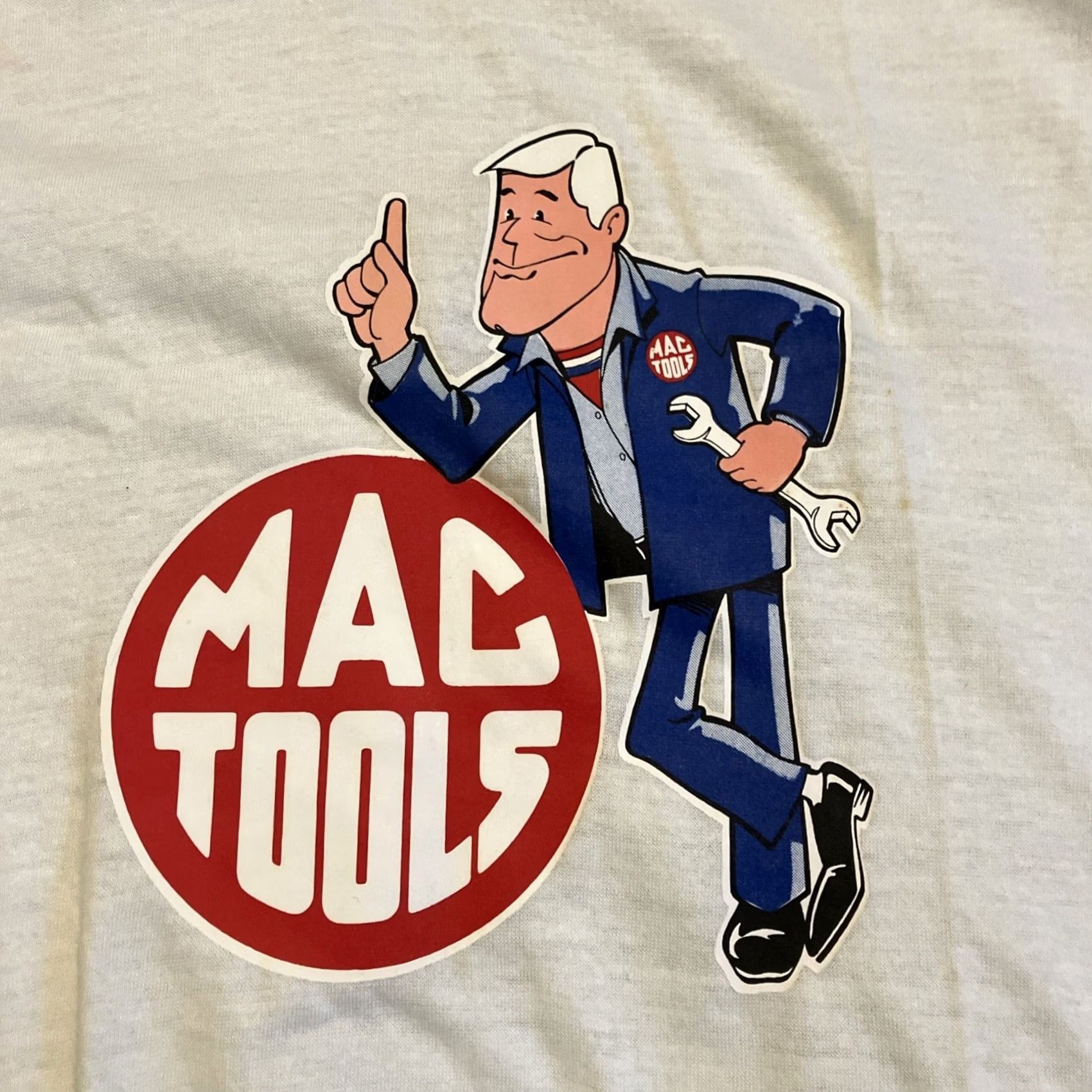 Vintage VINTAGE MAC TOOLS T-Shirt Single Stitch Ringer Shirt Men's Large White NWOT RARE Men L Short Sleeve Sportswear Regular Size US L / EU 52-54 / 3 - 2 Thumbnail