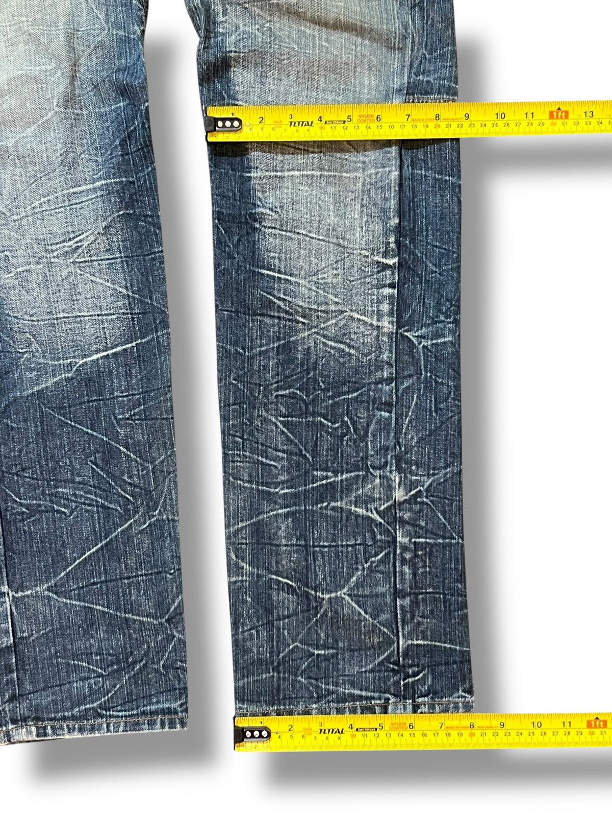 Japanese Brand Vintage Dominate Handcraft Jeans Double Waist - Thunder Wash Size US 33 - 20 Thumbnail