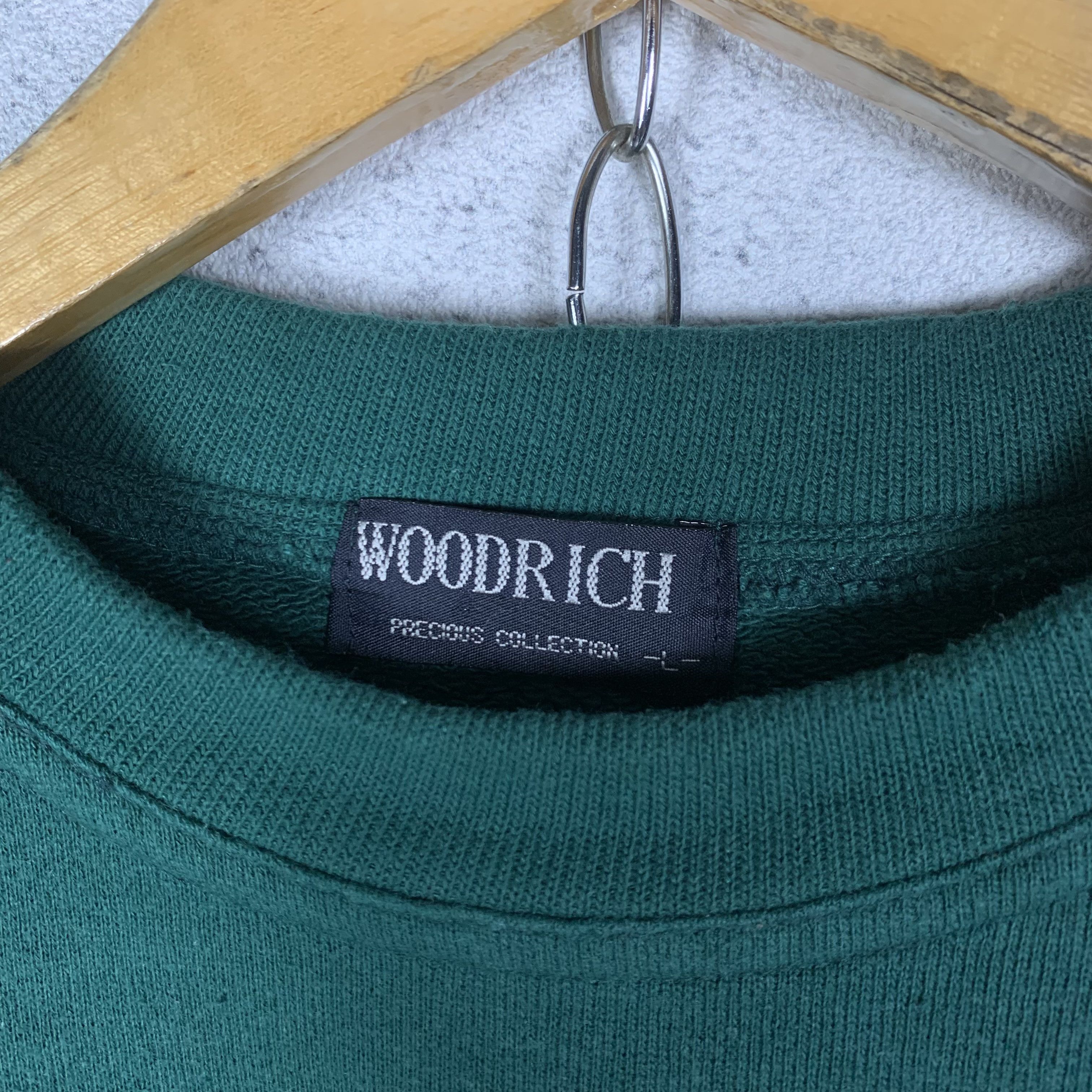Japanese Brand Vintage Woodrich Green Sweatshirt Crewneck Size US L / EU 52-54 / 3 - 3 Thumbnail