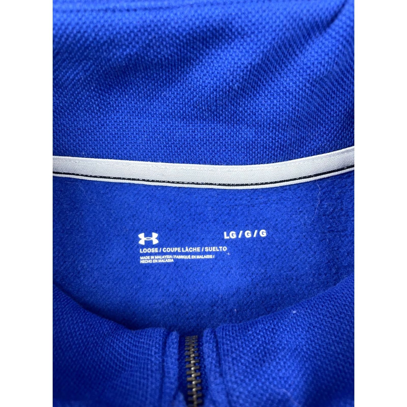 Under Armour Under Armour Sweatshirt Womens L 1/4 Zip Pullover Kangaroo Pocket Blue Long Sleeve Mock Neck Casual Activewear Winter Fall Spring Running Jogging Size L / US 10 / IT 46 - 5 Thumbnail