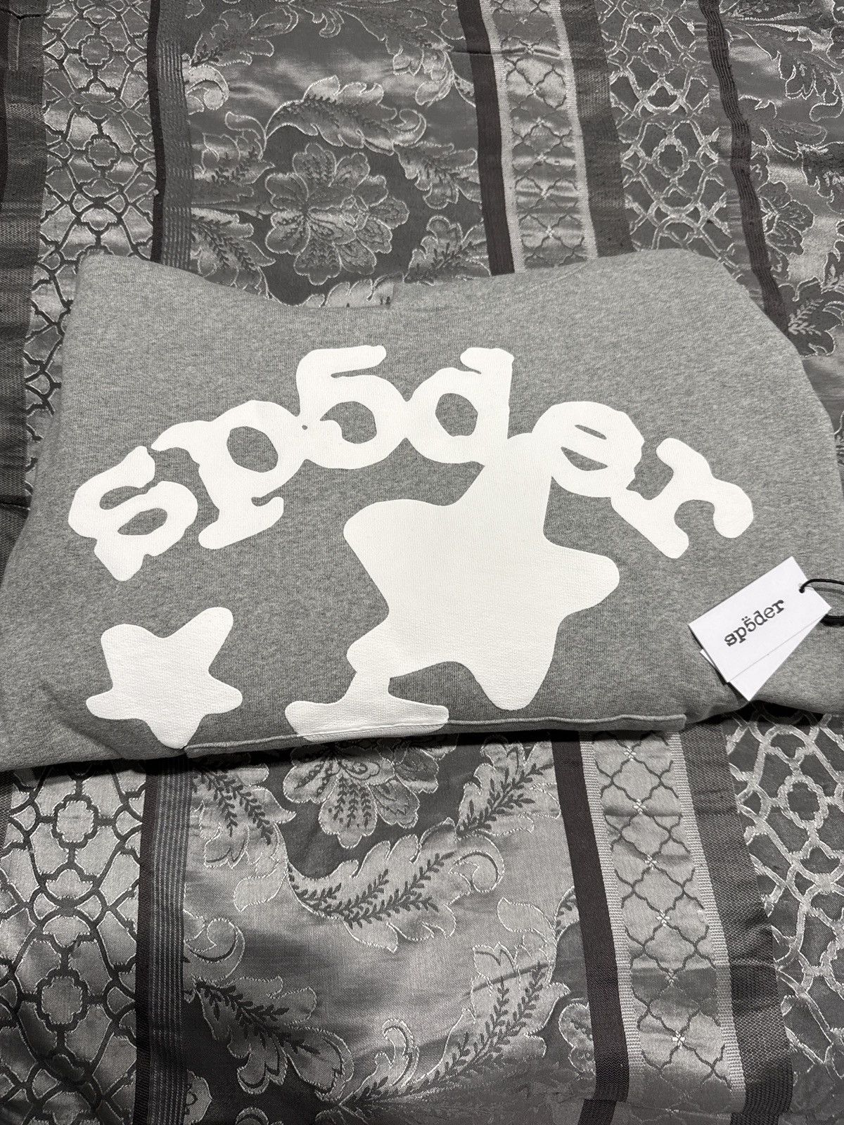 Sp5der Spider, dark heat, gray beluga hoodie, size small Size US S / EU 44-46 / 1 - 1 Thumbnail