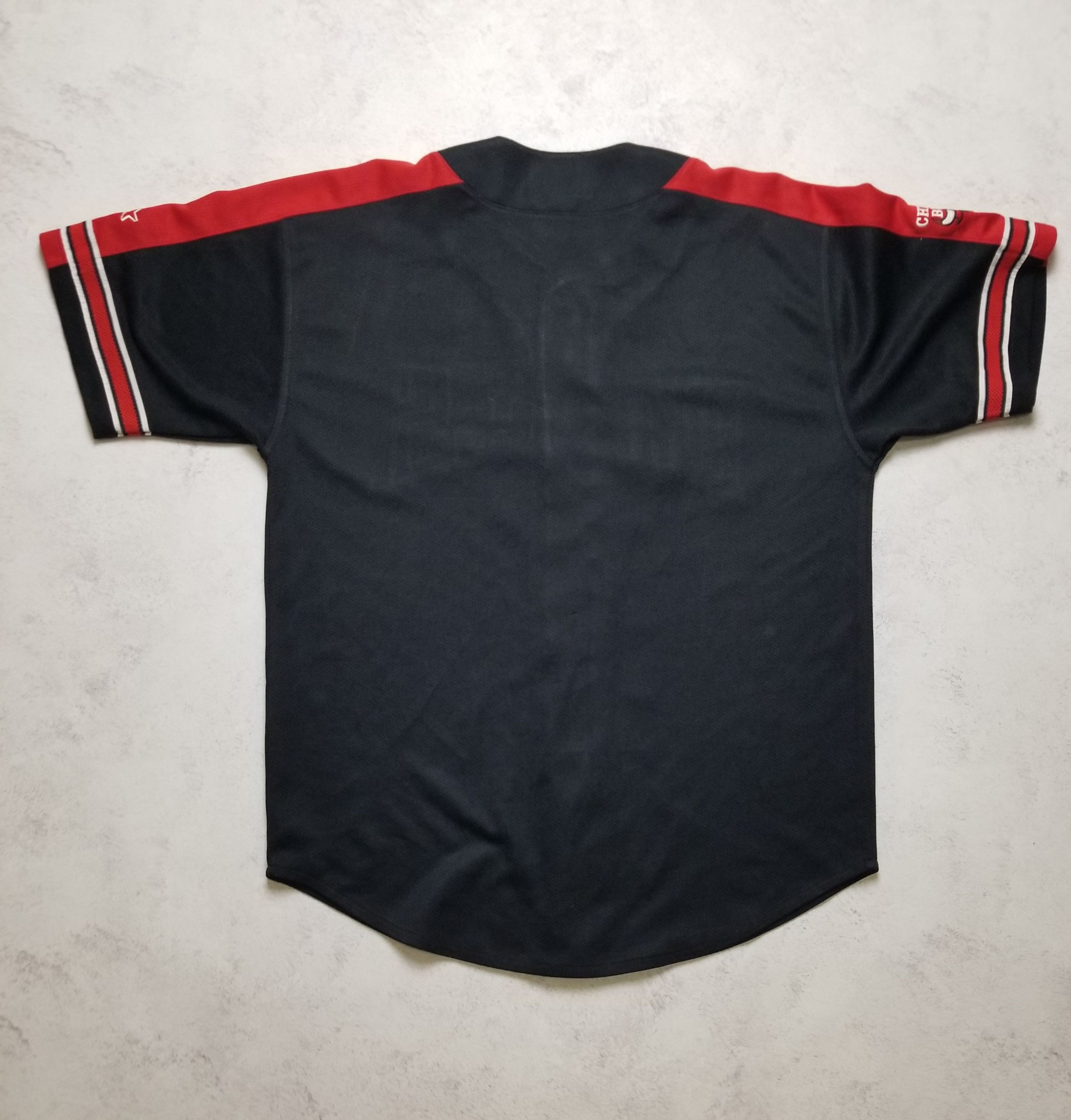 Starter Starter NBA Chicago Bulls Button Up Jersey Short Sleeve Top Size US L / EU 52-54 / 3 - 2 Thumbnail