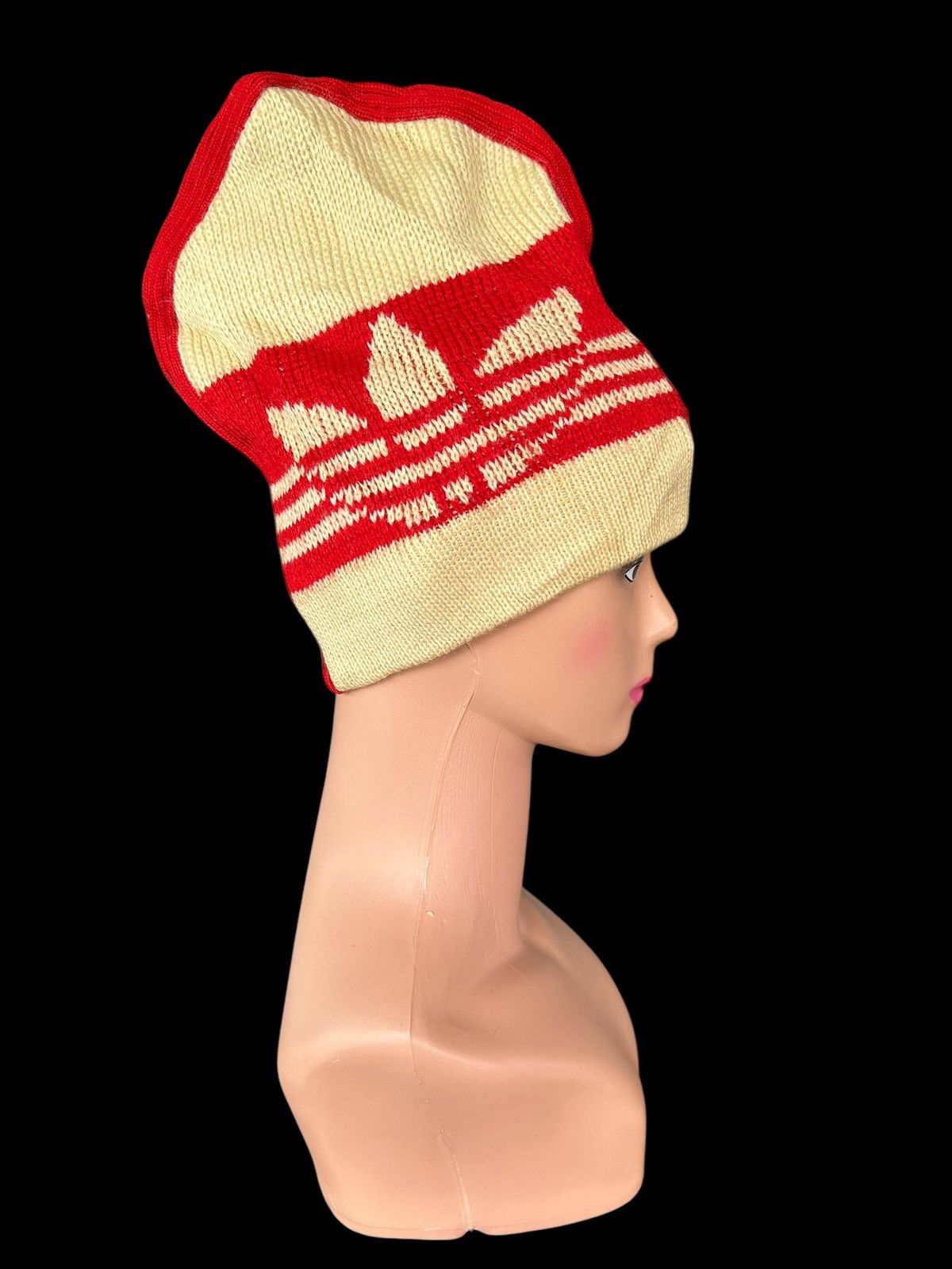 Japanese Brand × Kapital × Vintage Vtg Adidas Mohawk Style Beanie Hats knitt Size ONE SIZE - 5 Thumbnail