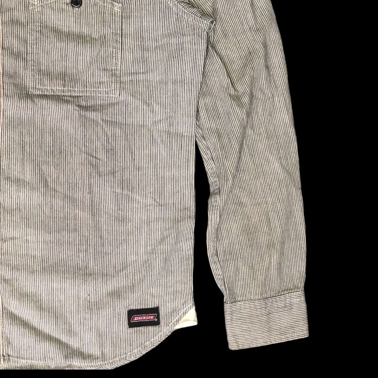 Dickies Selvedge hickory stripe work wear button up shirt