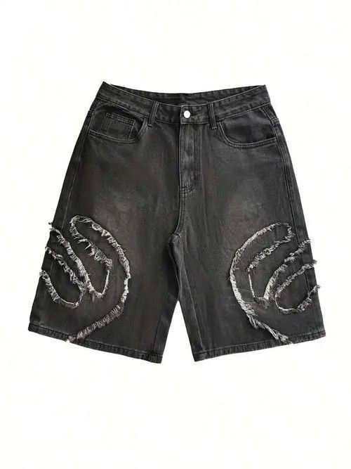 Japanese Brand × Vintage Distressed Washed Y2k Shorts Jorts Denim Size US 32 / EU 48 - 2 Thumbnail