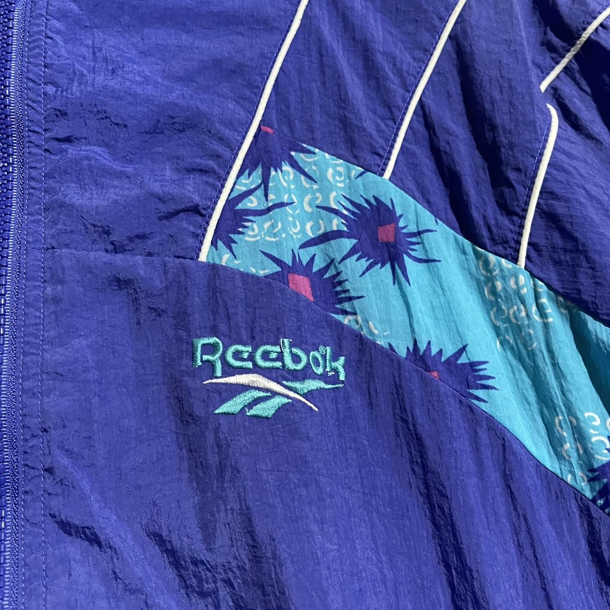 Reebok Vintage 1980s–1990s Reebok Windbreaker Jacket Purple Teal Size US L / EU 52-54 / 3 - 3 Thumbnail