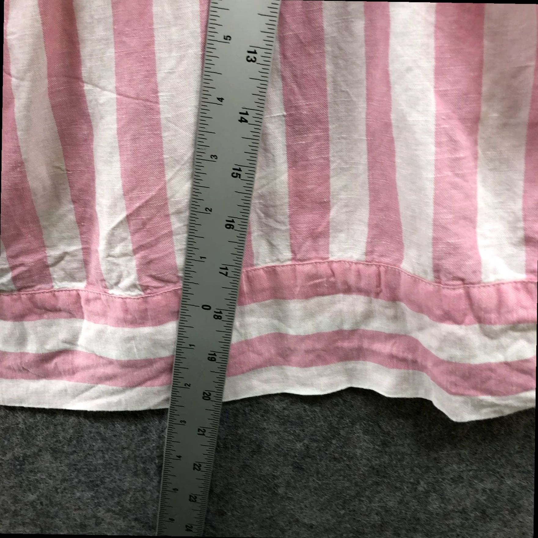 J.Crew J Crew Womens Linen Top Large L Cami Pink White Striped Beachy Spring Summer Size L / US 10 / IT 46 - 8 Thumbnail