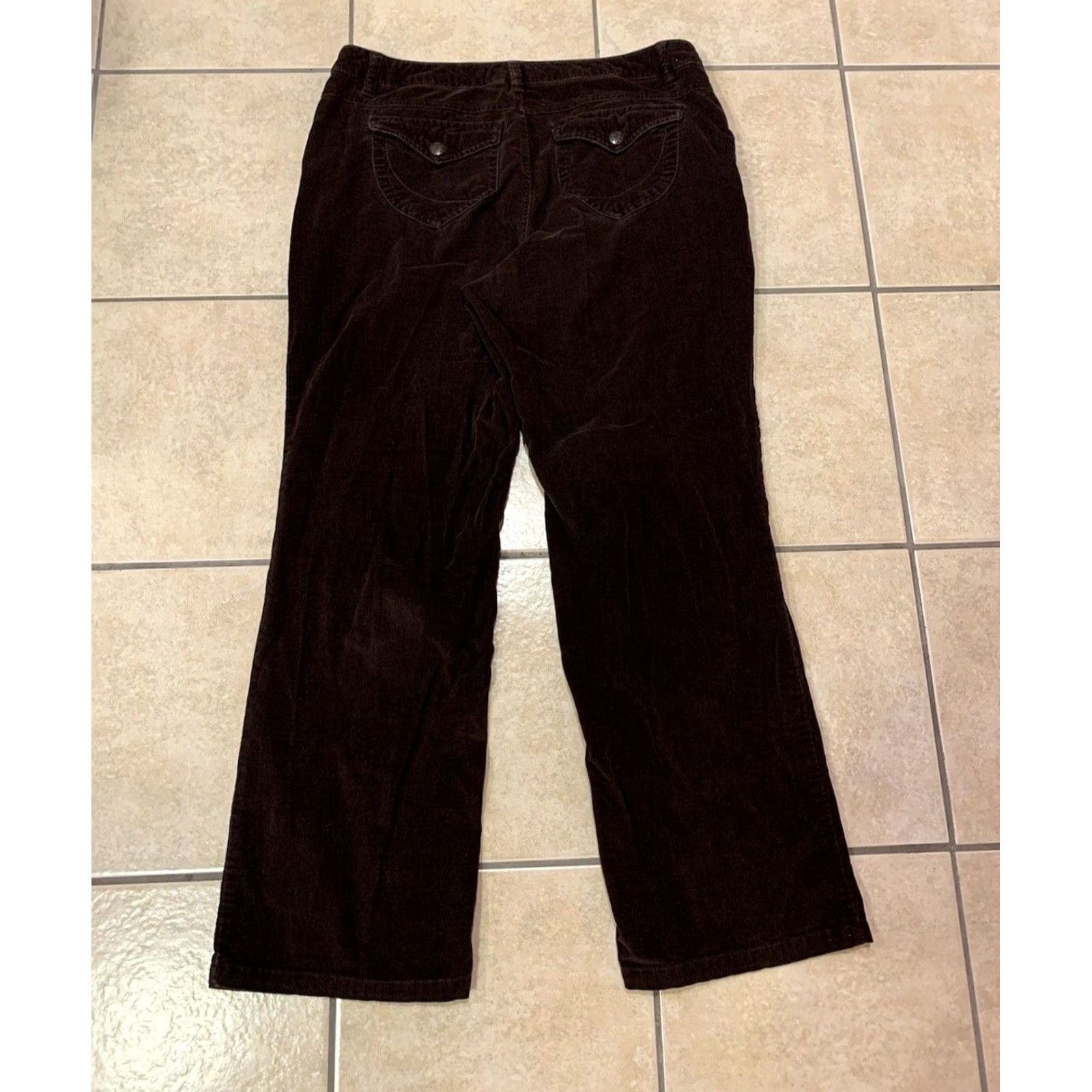 Vintage VINTAGE Dressbarn Women's Pants Brown Corduroy Wide Leg 35x30 Regular Inseam 30 Fall Spring Winter Workwear Casual Travel Mens Womens Girls Boys Size 36" / US 14 / IT 50 - 7 Thumbnail