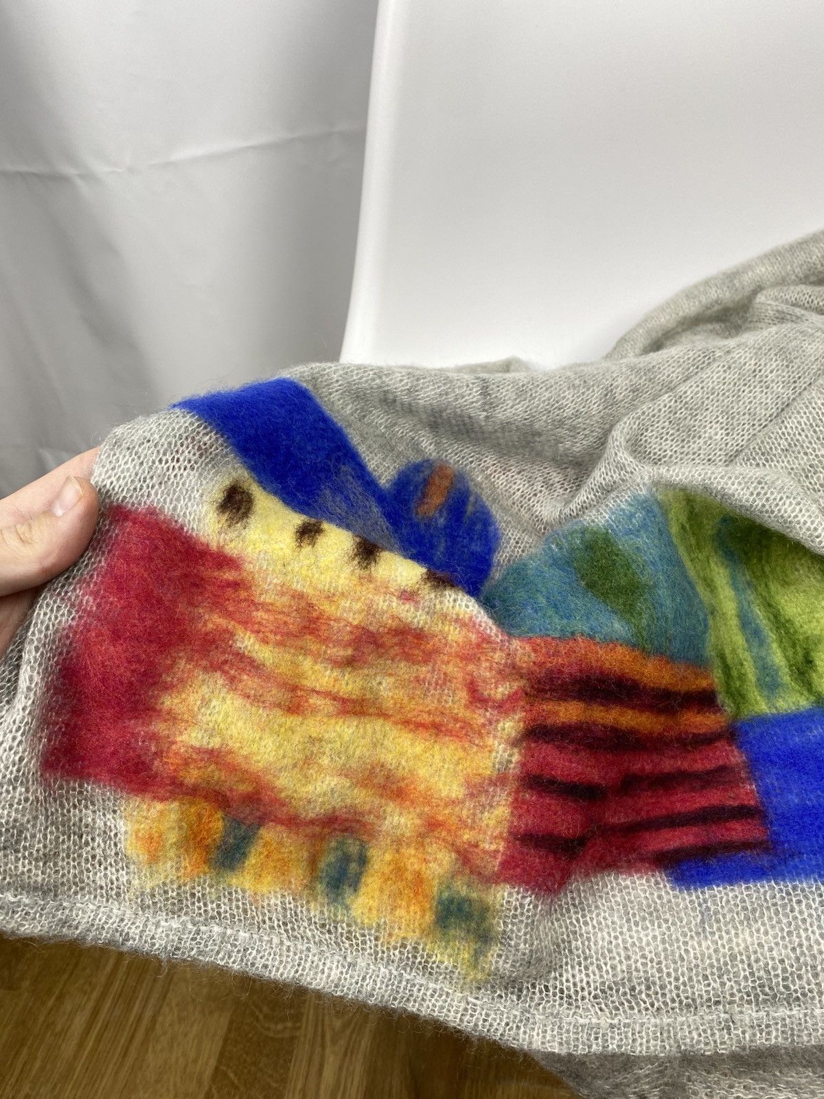 Other Troubadour Mohair-Nylon Printed Scarf Embroidered Size ONE SIZE - 8 Thumbnail