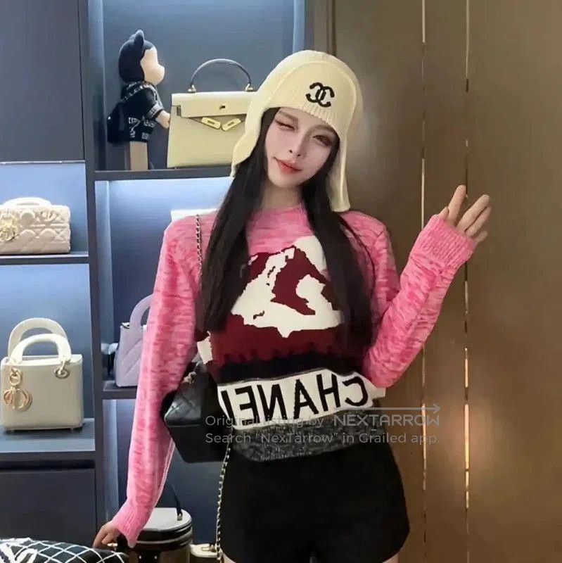 Chanel Chanel Pink Cashmere Blend Pullover Sweater . Size M / US 6-8 / IT 42-44 - 8 Thumbnail