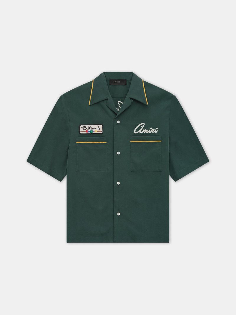 Amiri o1s1wg110326 Billiards Club Camp Collar Shirt in Green Size US S / EU 44-46 / 1 - 1 Thumbnail