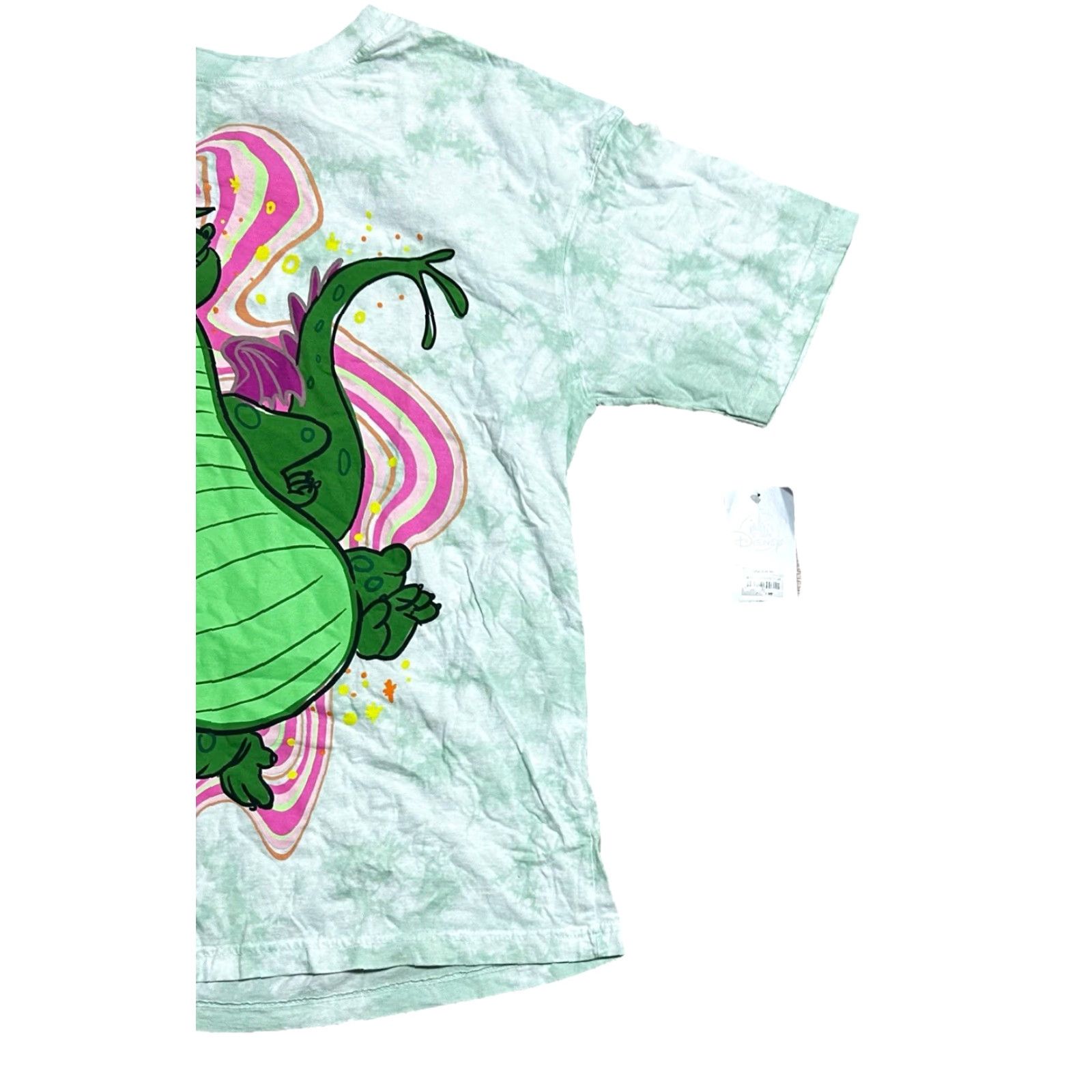 Disney VINTAGE Pete's Dragon T-Shirt DISNEY Tee Green Elliot Tie Dye Double Sided Adult Small Size US S / EU 44-46 / 1 - 2 Thumbnail