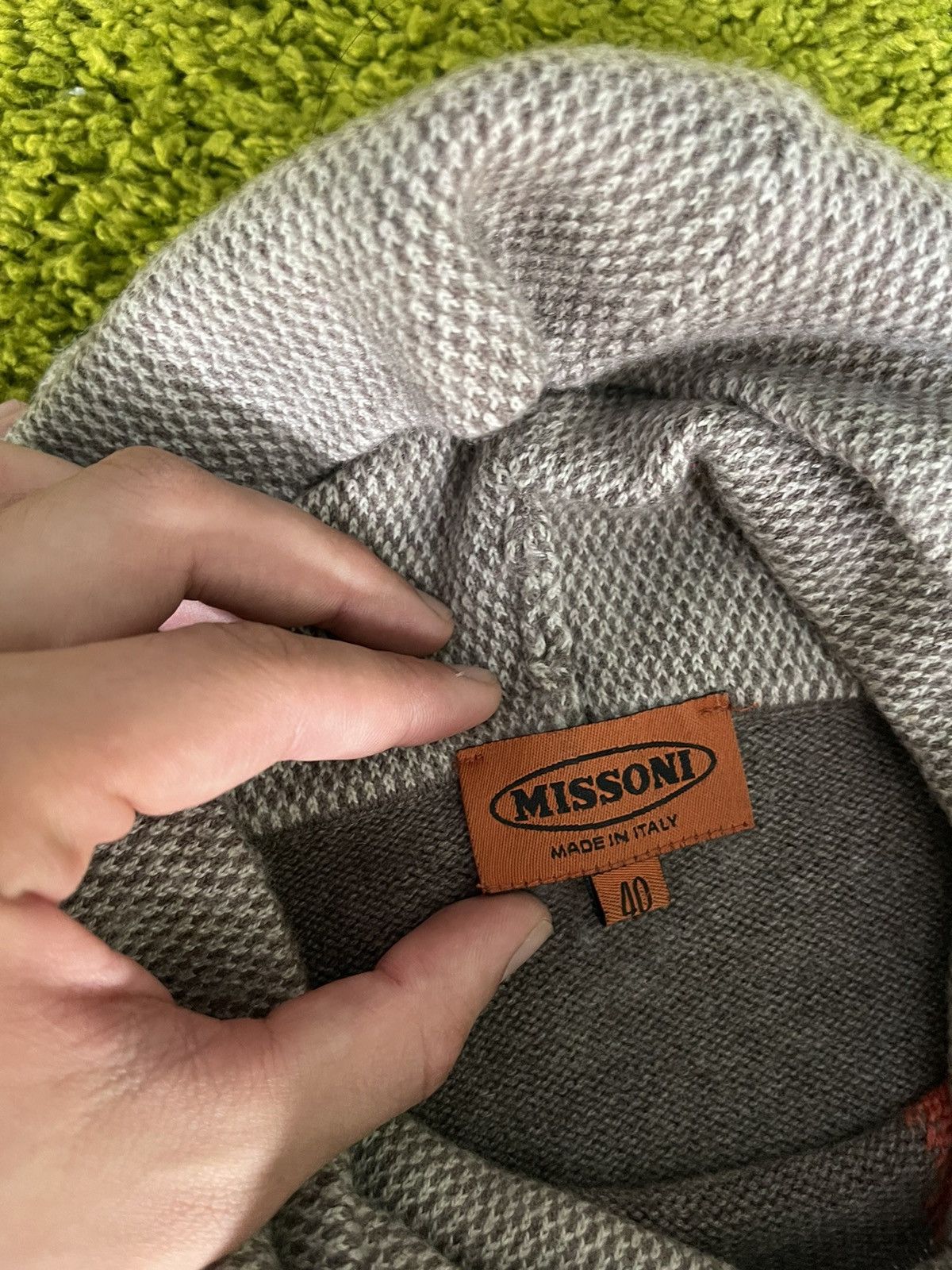 Designer × Missoni × Vintage Missoni 90s vintage rhinestones logo wool sweater Size S / US 4 / IT 40 - 3 Thumbnail