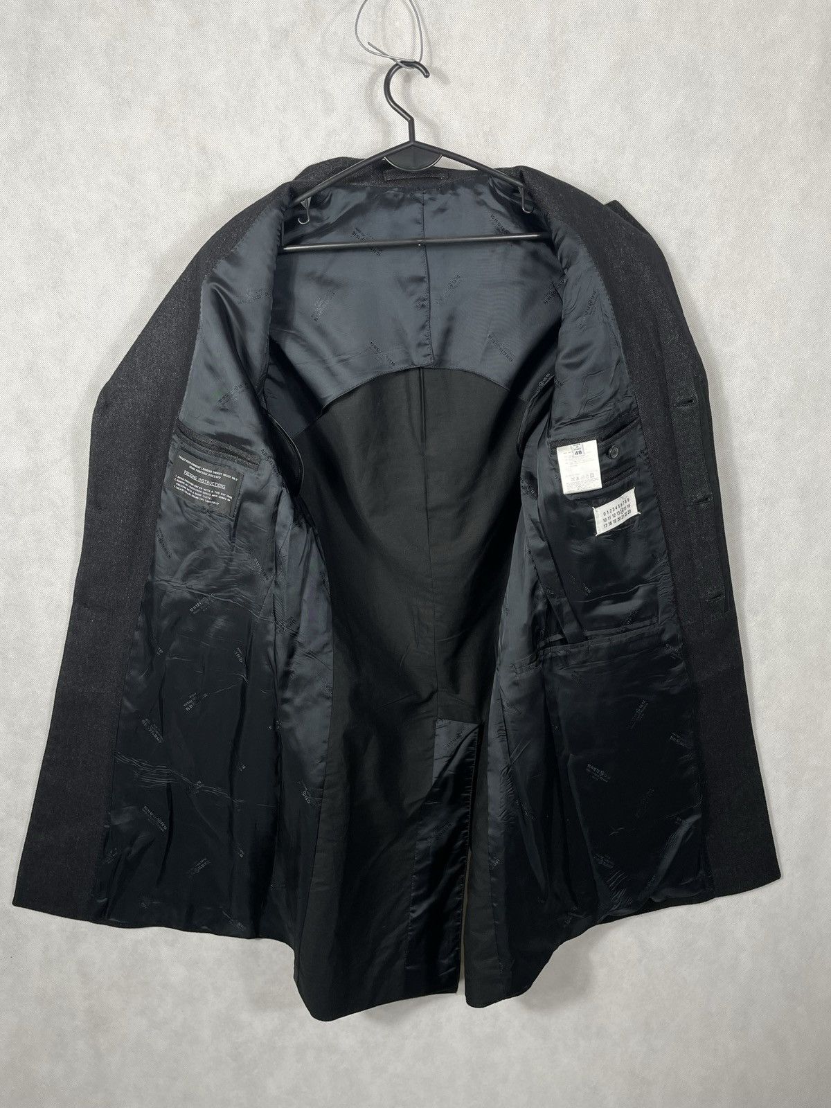 Designer × Maison Margiela Black Wool And Lino Blend Button Ups Maison Margiela Coat Size US M / EU 48-50 / 2 - 8 Thumbnail