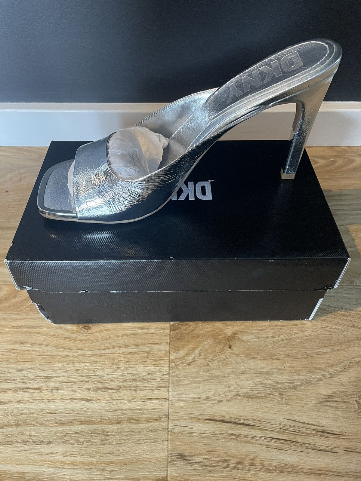 DKNY DKNY Silver Mules/High Sandal Size US 11 / IT 41 - 3 Thumbnail
