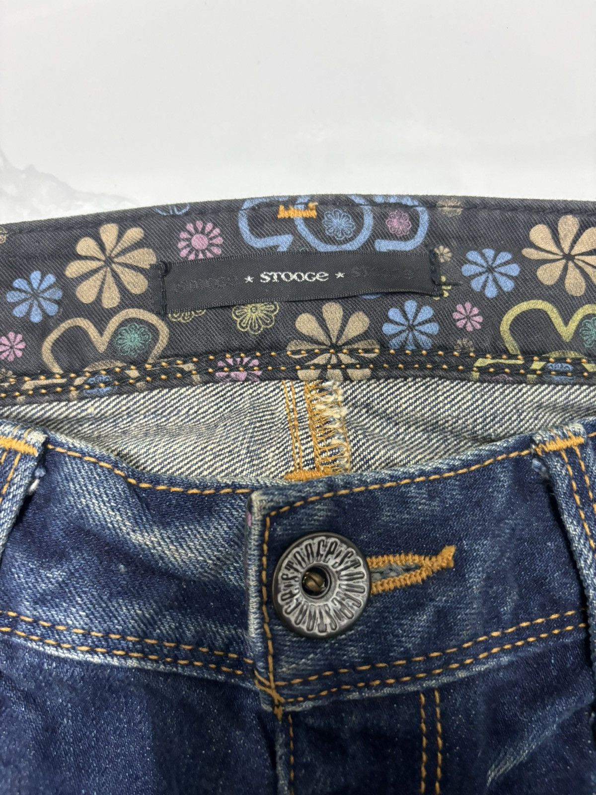 Isamu Katayama Backlash 💥Flare💥Vintage 90s Style Stooge Sick Jeans Denim Japanese Size US 30 / EU 46 - 7 Thumbnail