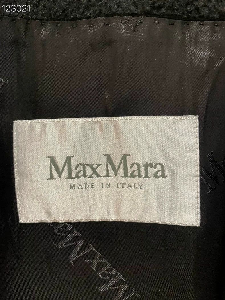 Max Mara Max Mara Black Hooded Coat Classic Camel Hair Material Size XS / US 0-2 / IT 36-38 - 3 Thumbnail
