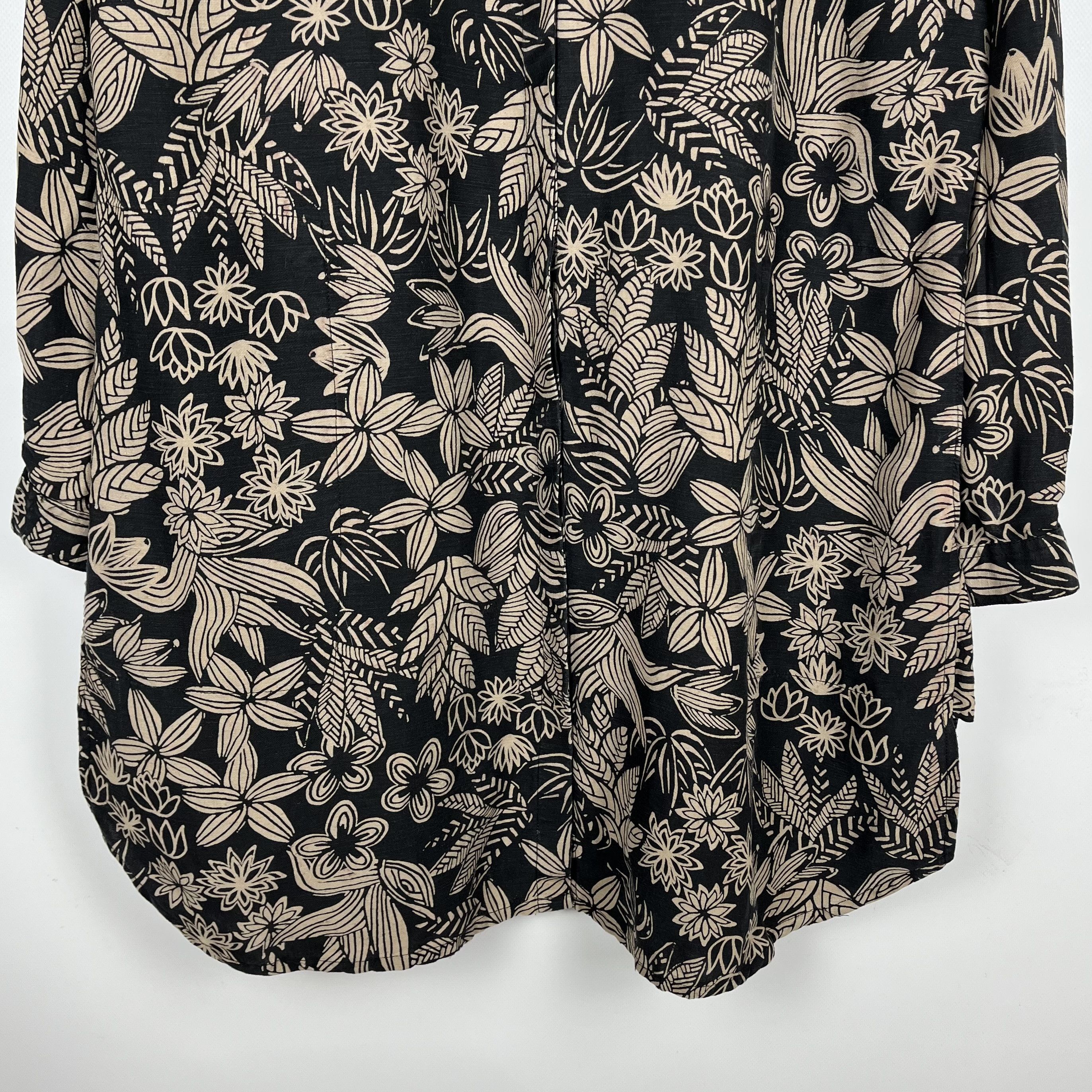Gudrun Sjoden Ladies Gudrun Sjoden Floral Lilen Midi Tunic Dress Size L / US 10 / IT 46 - 7 Thumbnail
