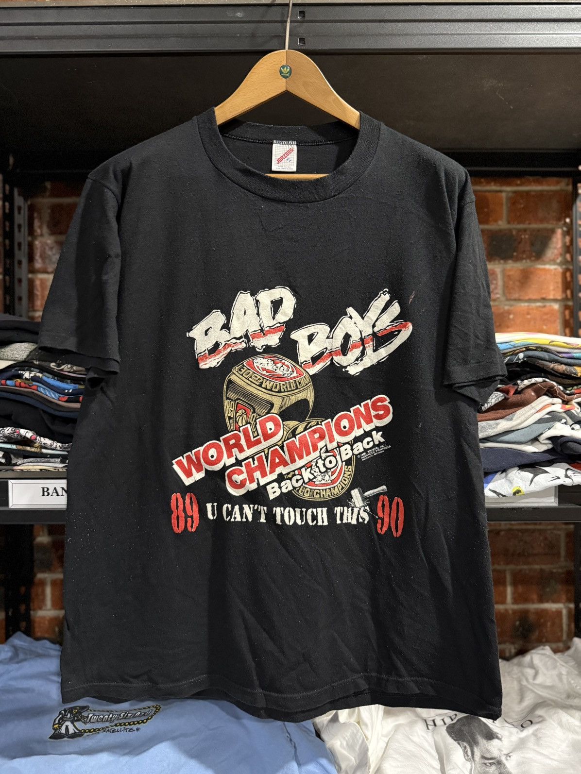 NFL Vintage 90s NFL Bad Boy Hammer Time World Champions Tee Size US XL / EU 56 / 4 - 1 Thumbnail