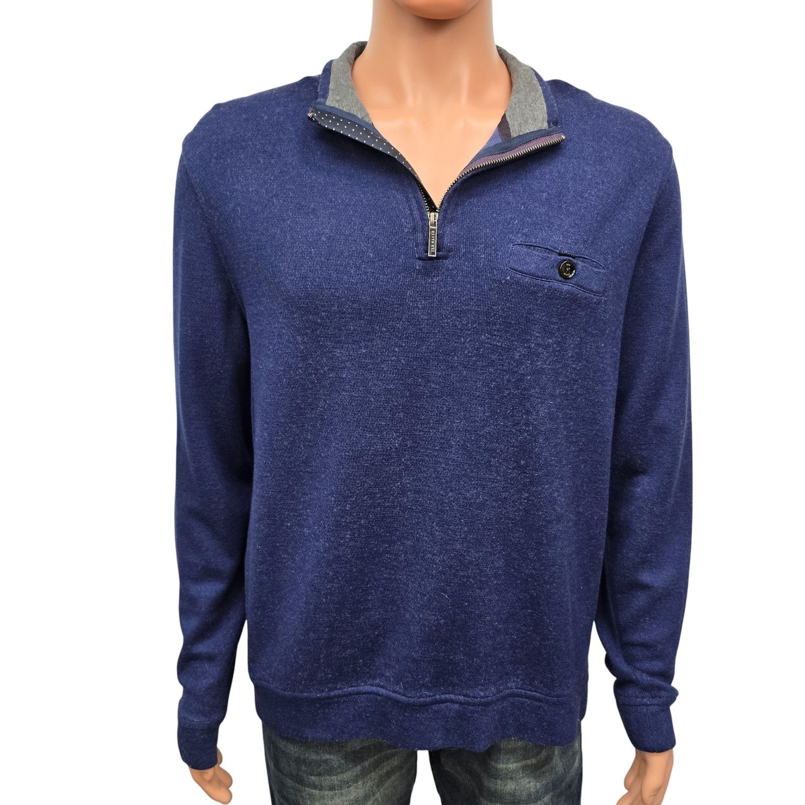 Ted Baker Ted Baker London Valerio Sweater 1/4 Zip Pullover Sz 6 L/XL Size US L / EU 52-54 / 3 - 4 Thumbnail