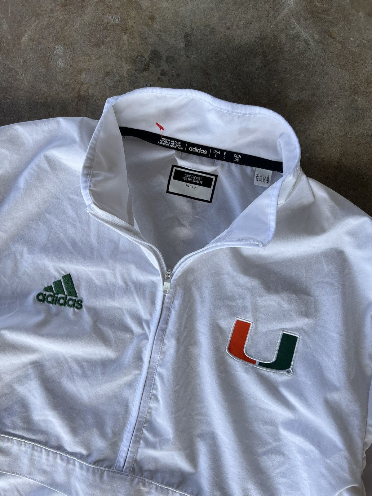 Adidas Vintage Adidas Miami Hurricanes Zip Up Light Jacket Size US L / EU 52-54 / 3 - 3 Thumbnail