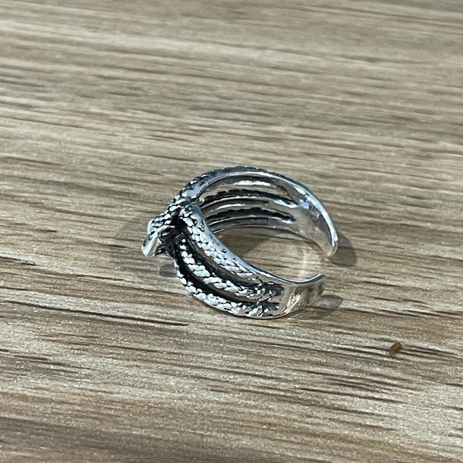 Rip Curl Silver Alloy Double Head Snake Ring Size ONE SIZE - 4 Thumbnail