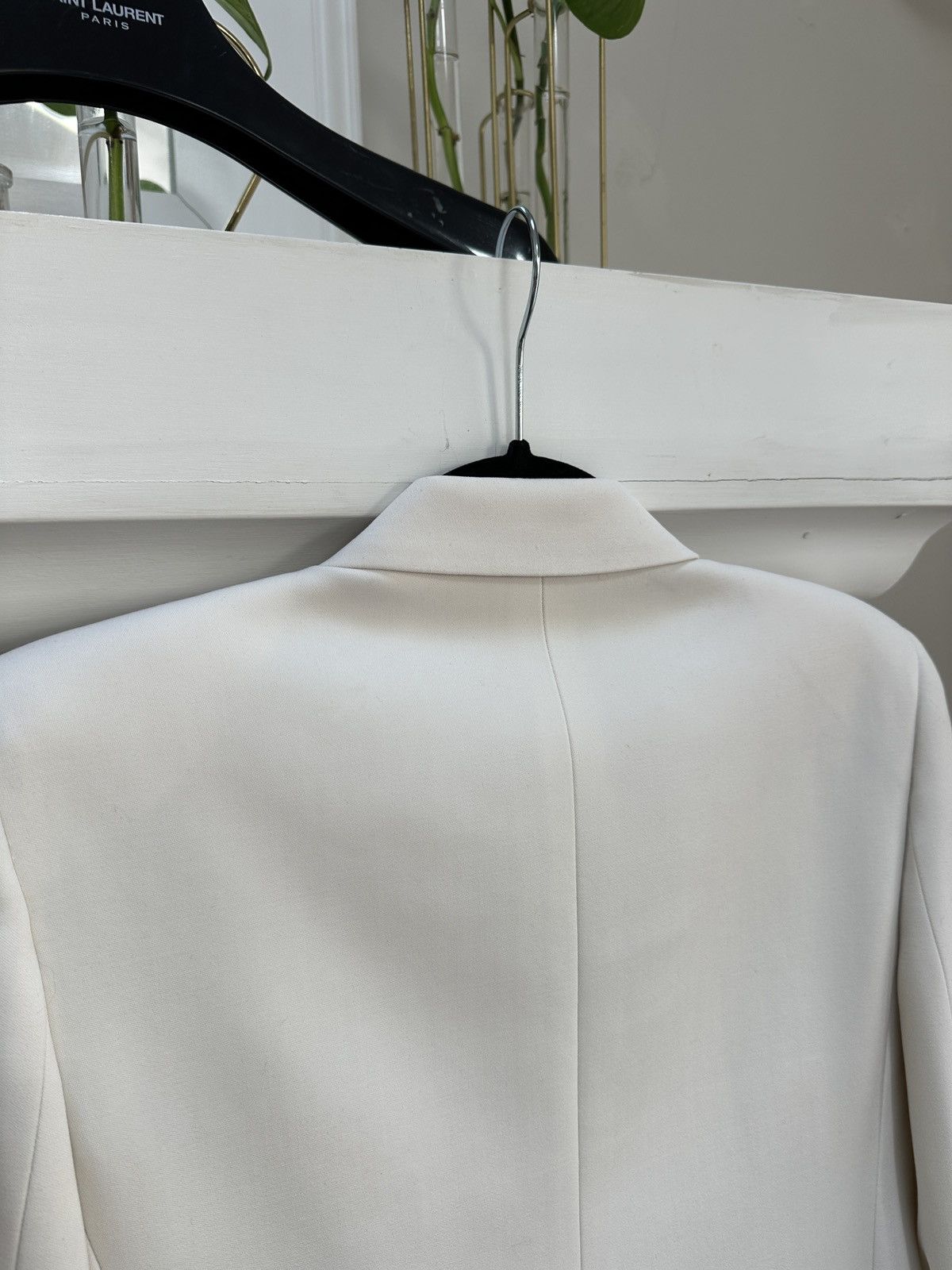 Saint Laurent Paris Ivory Double Breasted Suit Jacket Size 46R - 14 Thumbnail