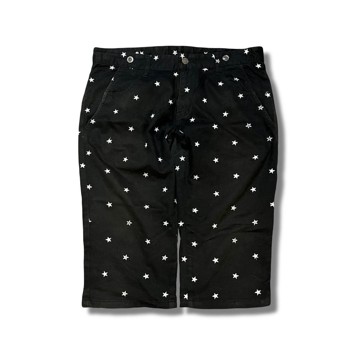 PPFM 2000s PPFM Star Embordired Y2K Streetwear Short Pants Size US 34 / EU 50 - 1 Thumbnail