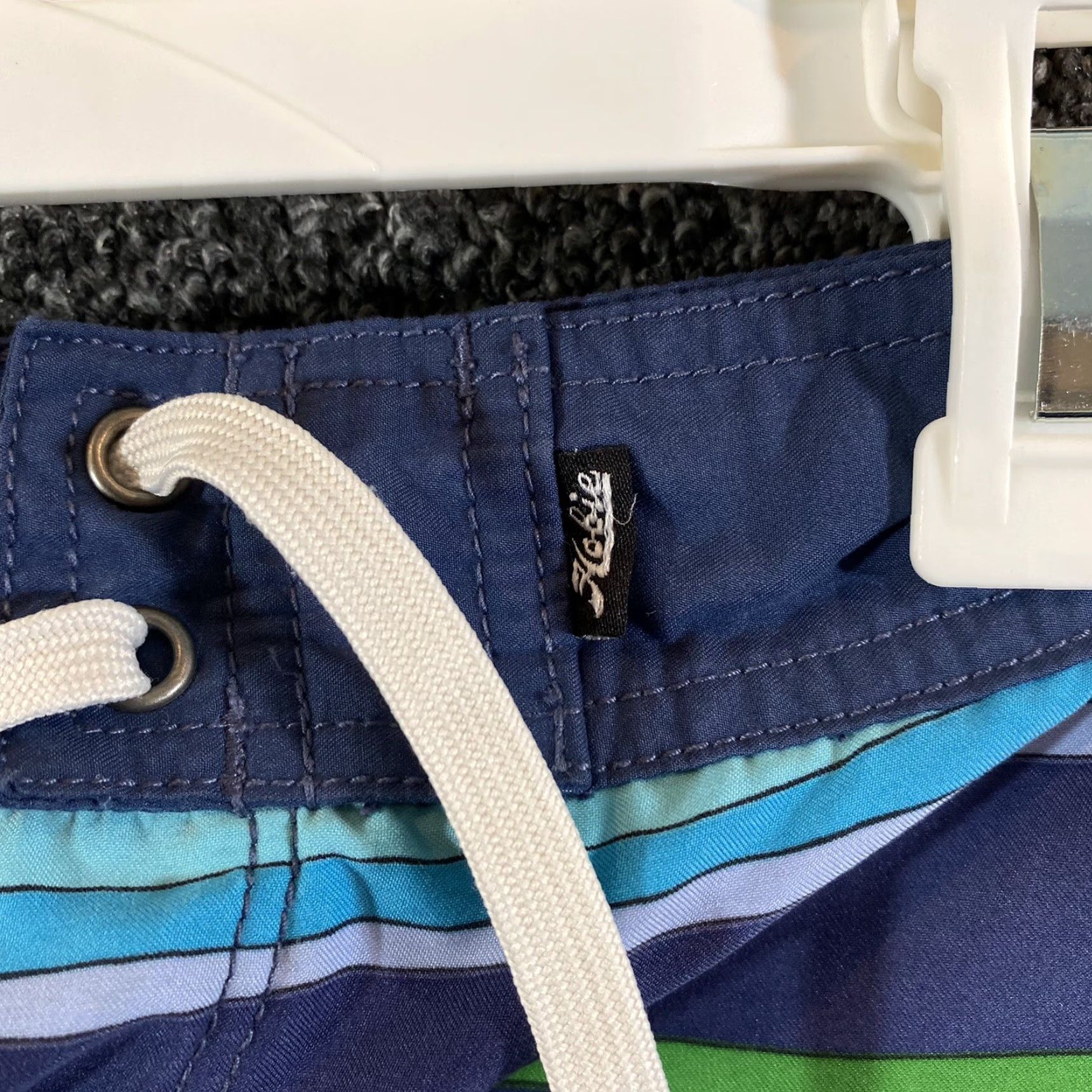 Hurley HURLEY Swim Trunks Men 33 x 8" Blue Green Hobie Board Shorts Bathing Suit Unline Size US 33 - 6 Thumbnail
