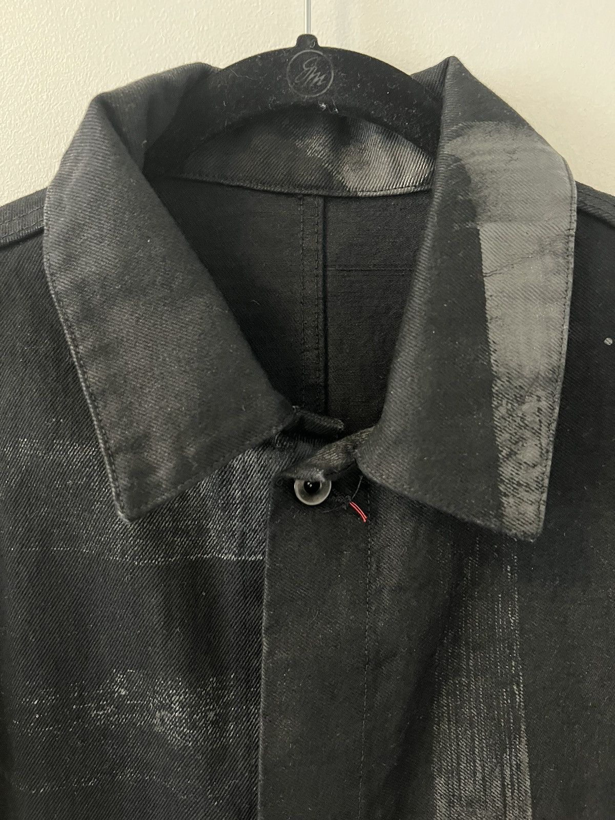Raleigh Denim Raleigh Denim Black Vidalia Hand Painted Chore Coat - Large Size US L / EU 52-54 / 3 - 2 Thumbnail