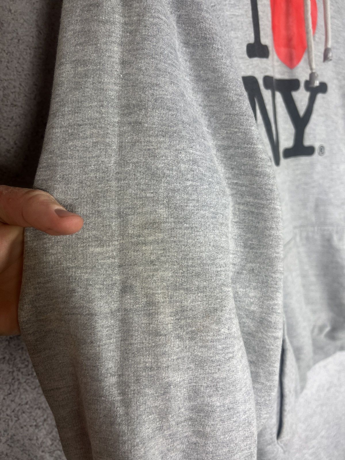 Vintage Vintage I Love NY New York Y2K Hoodie Size US XL / EU 56 / 4 - 6 Thumbnail