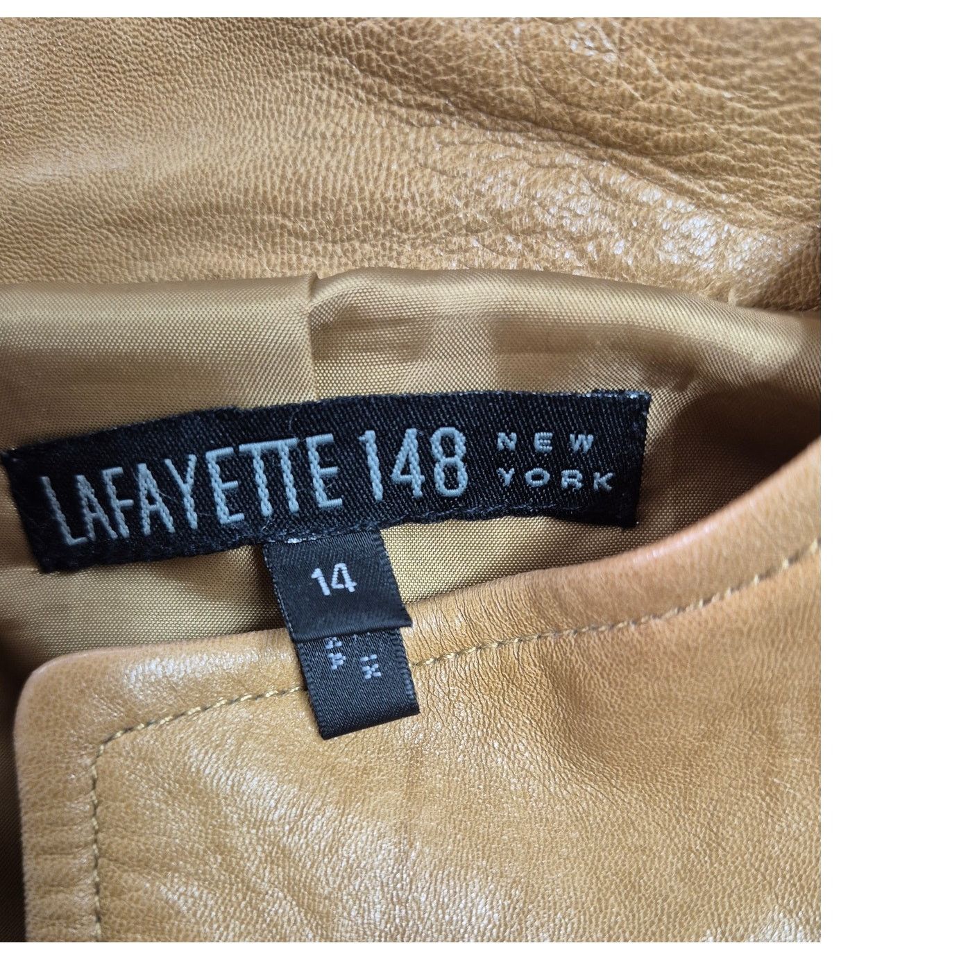 Lafayette 148 Lafayette 148 New York Lambskin Leather Jacket Camel L Size L / US 10 / IT 46 - 4 Thumbnail