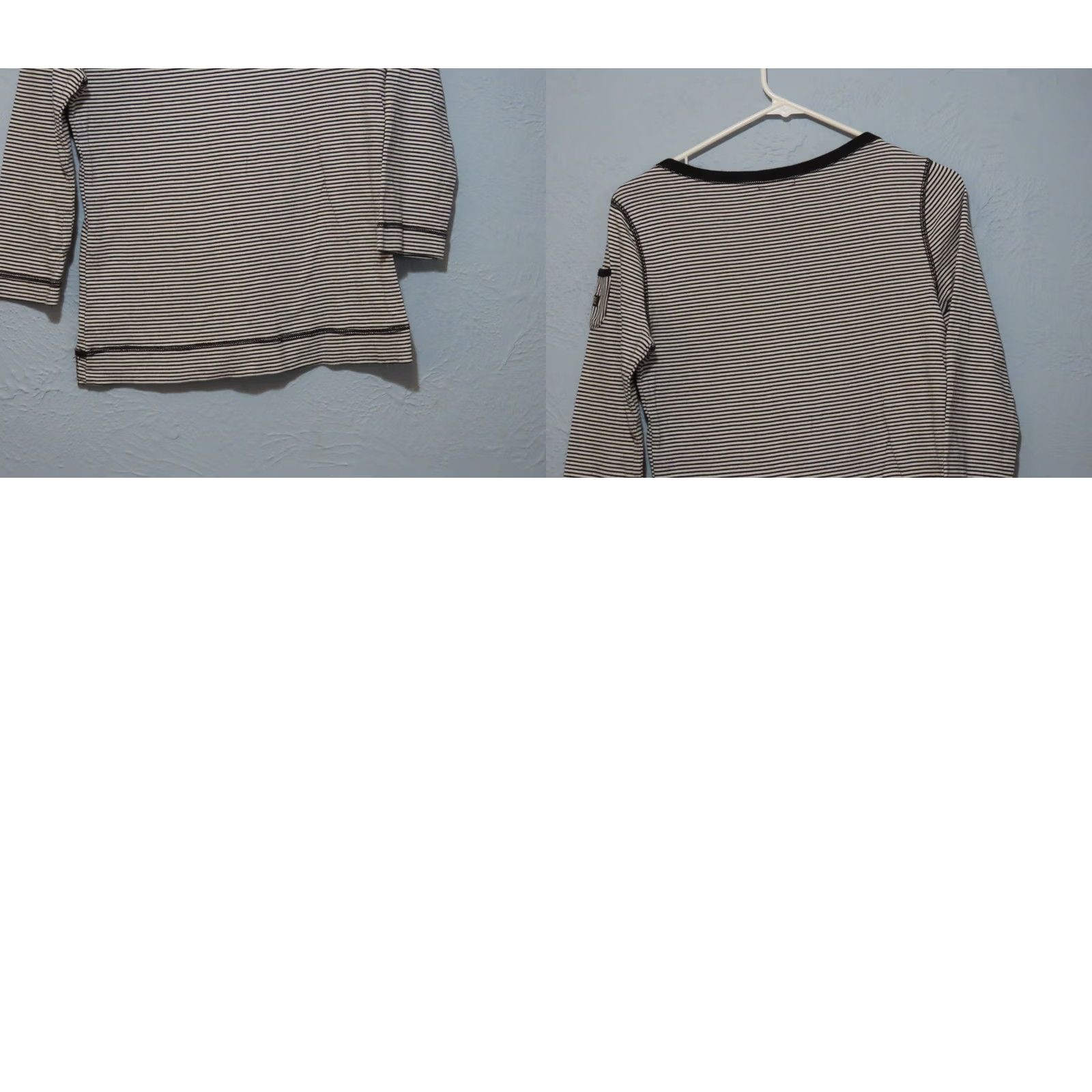 Ralph Lauren Ralph Lauren Black White Striped Knit Boat Neck 3/4 Sleeve Women’s M Top Size M / US 6-8 / IT 42-44 - 8 Thumbnail