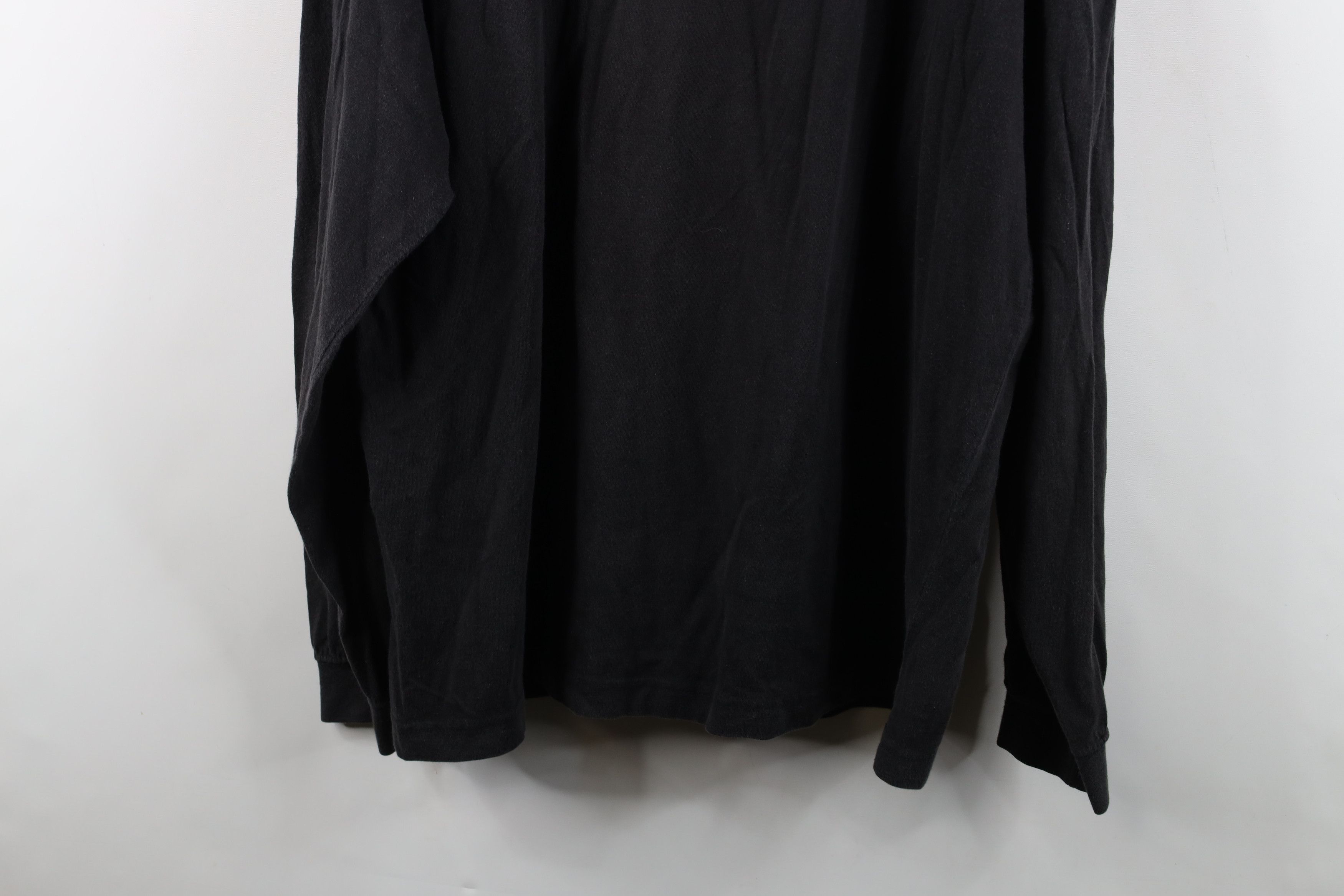 Vintage Vintage 90s Streetwear Blank Baggy Mock Neck T-Shirt Black Size US L / EU 52-54 / 3 - 13 Thumbnail