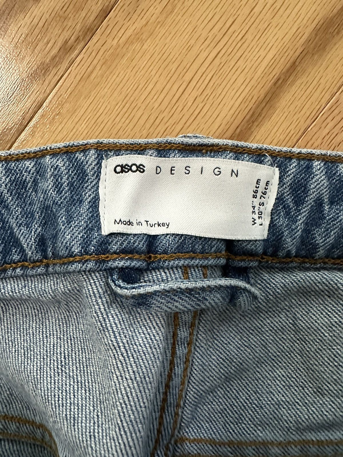 Asos ASOS design stretch tapered jeans in vintage light wash blue Size US 34 / EU 50 - 3 Thumbnail