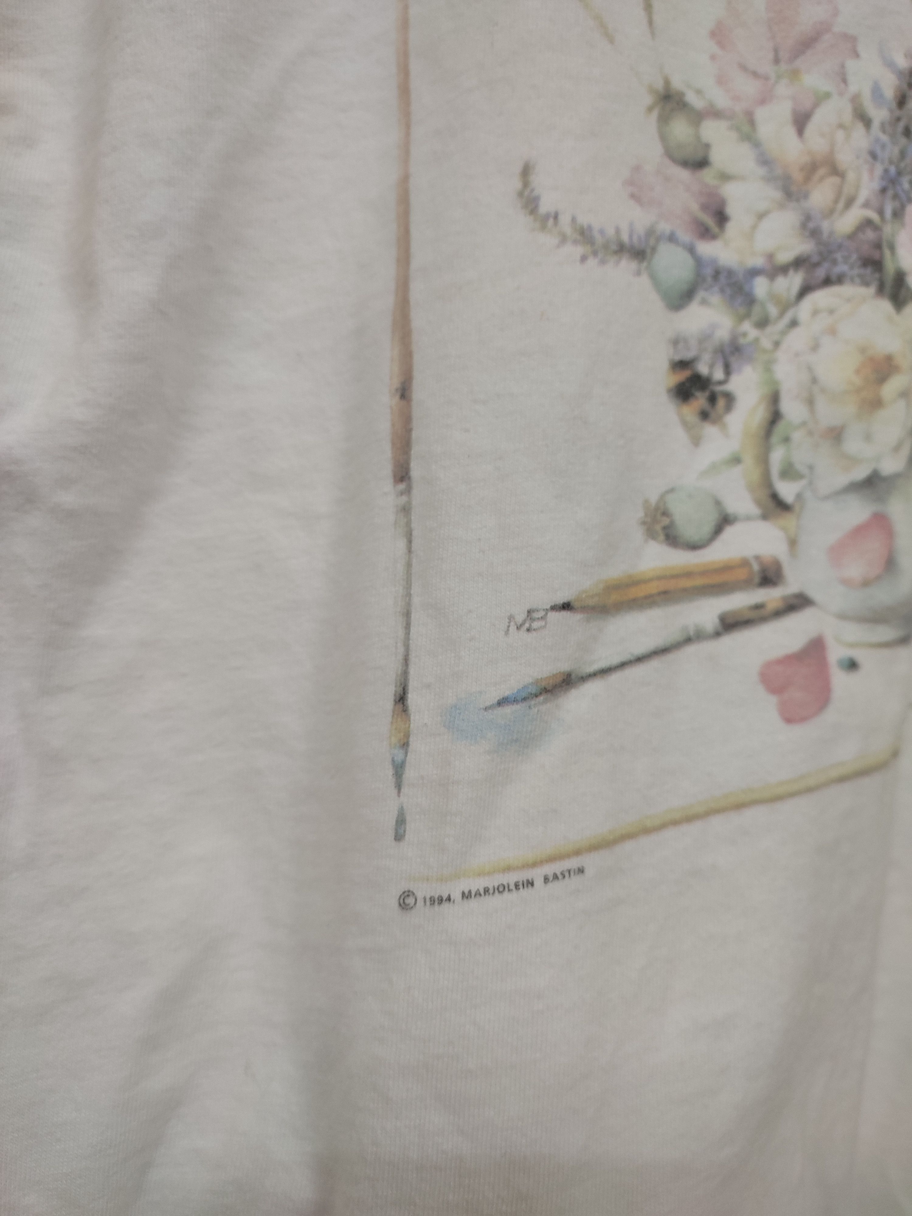 Vintage Vtg 1994 Marjolein Bastin Printed Flowers Tees Size US M / EU 48-50 / 2 - 4 Thumbnail