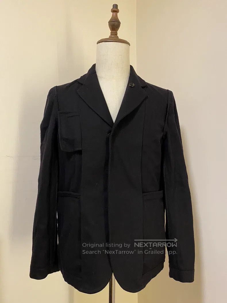 Comme des Garcons Comme Des Garcons Navy Blue Woolen Coat Size S / US 4 / IT 40 - 3 Thumbnail