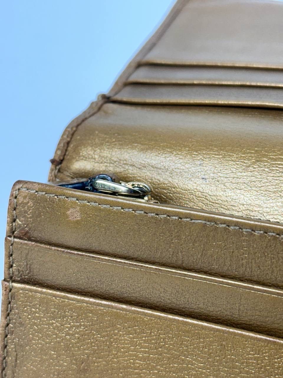 Loewe 90s Vintage Loewe Anagram Leather Authentic Golden Wallet Size ONE SIZE - 15 Thumbnail