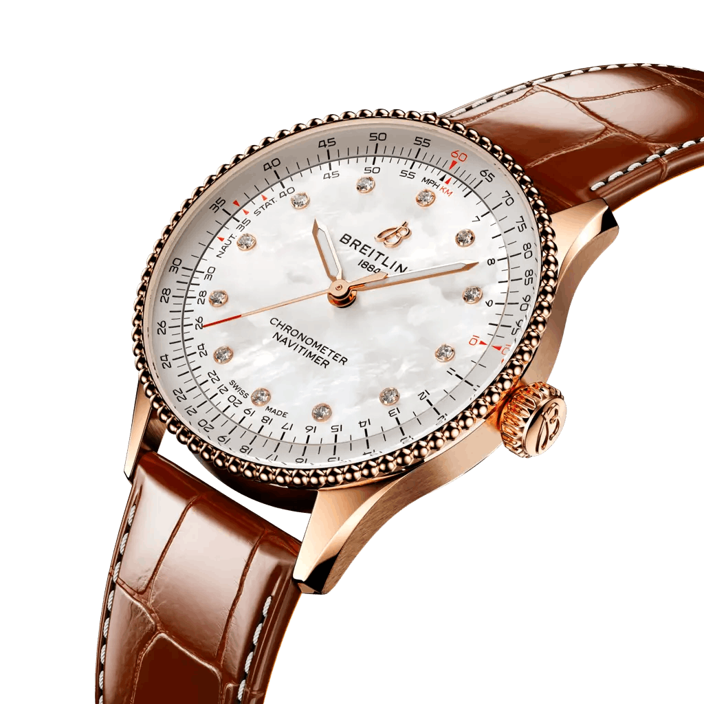 Breitling o1mt1gz0125 Size: OS / Navitimer 35 Watch in Brown & Gold Size ONE SIZE - 2 Thumbnail