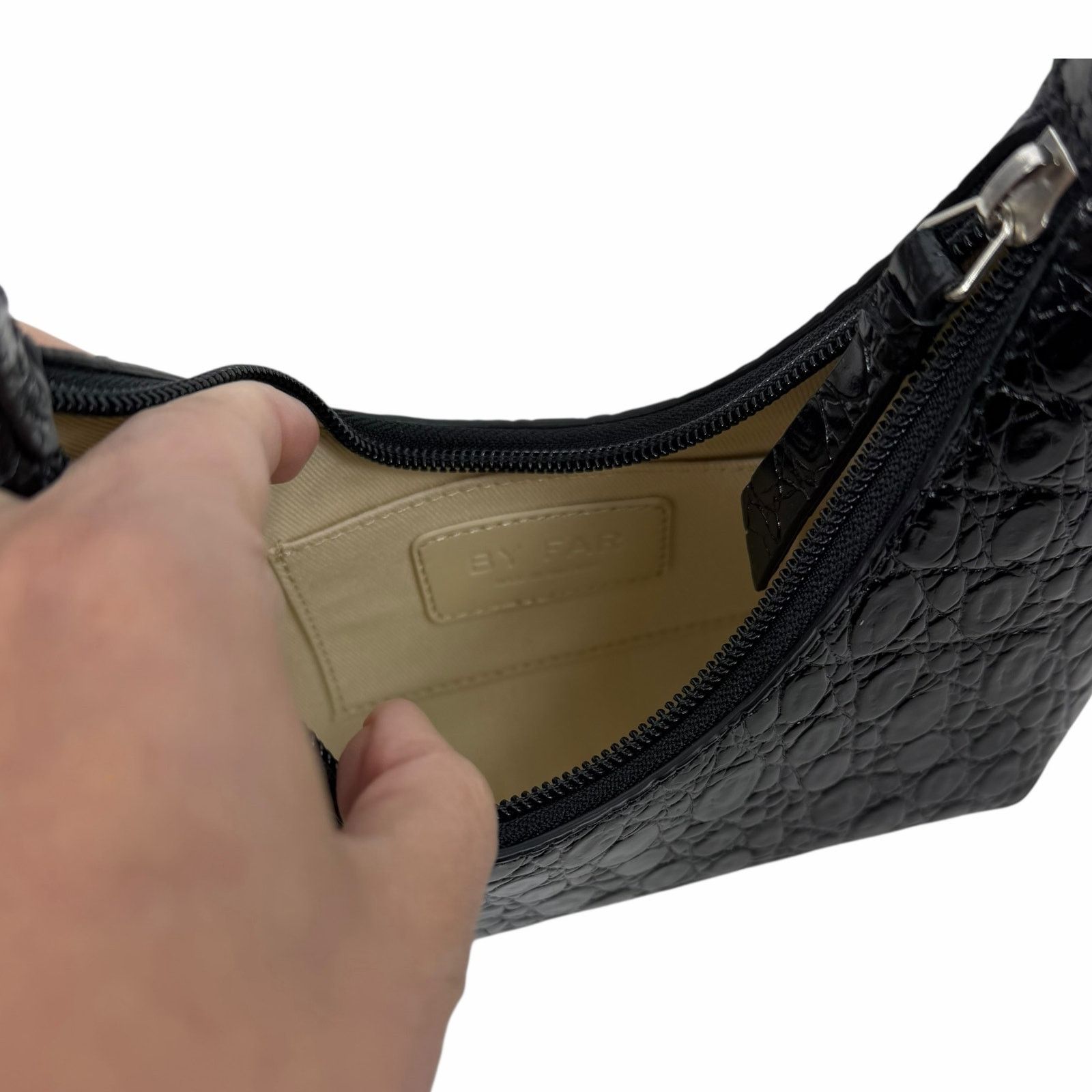 By Far By Far Baby Amber Bag Black Circular Leather Handbag Size ONE SIZE - 10 Thumbnail
