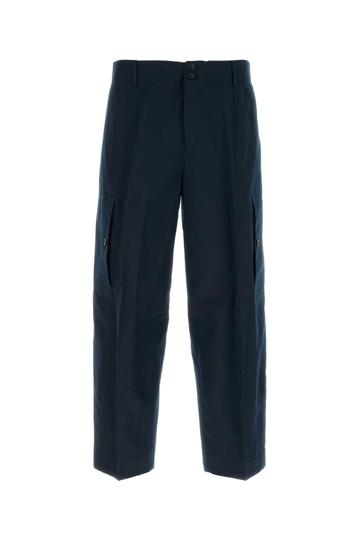 image of Pt Torino Navy Blue Cotton Blend Cargo Pant, Men's (Size 31)