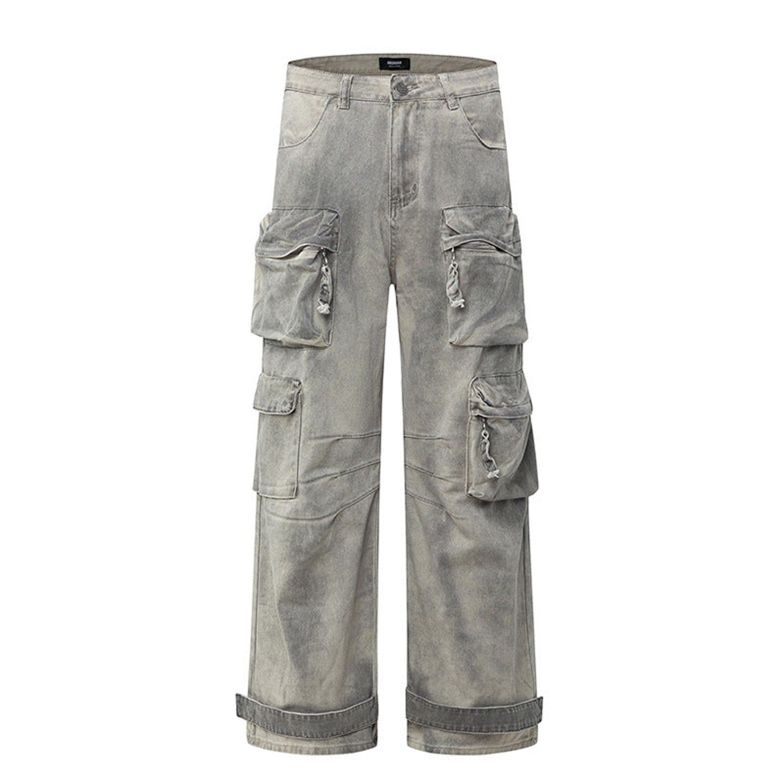 Vintage Distressed Washed Multi-Pocket Cargo Pants Size US 30 / EU 46 - 3 Thumbnail