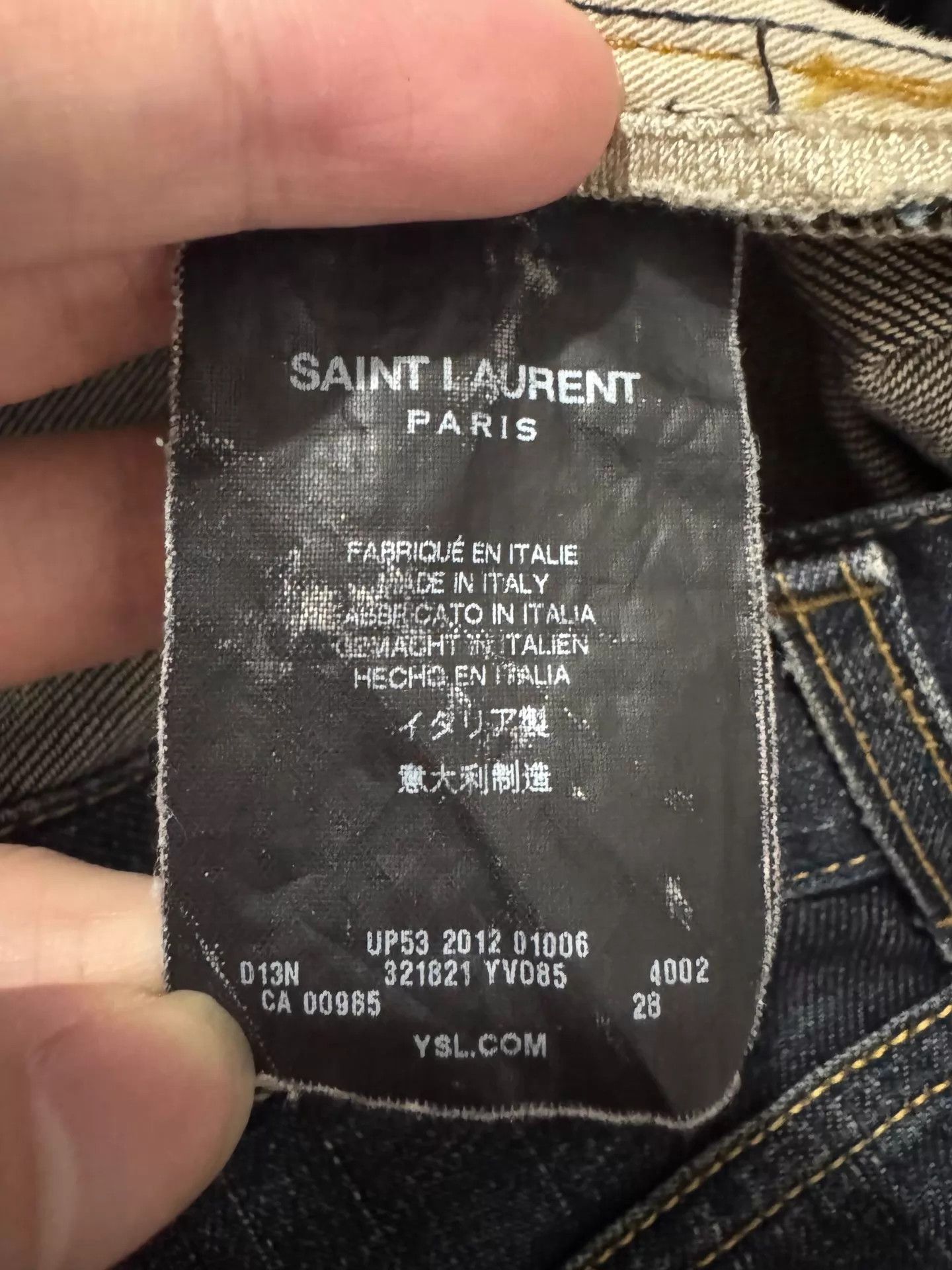 Saint Laurent Paris Saint Laurent SLP 13SS Deep Blue Cat Claw Skinny 28 Size US 28 / EU 44 - 8 Thumbnail