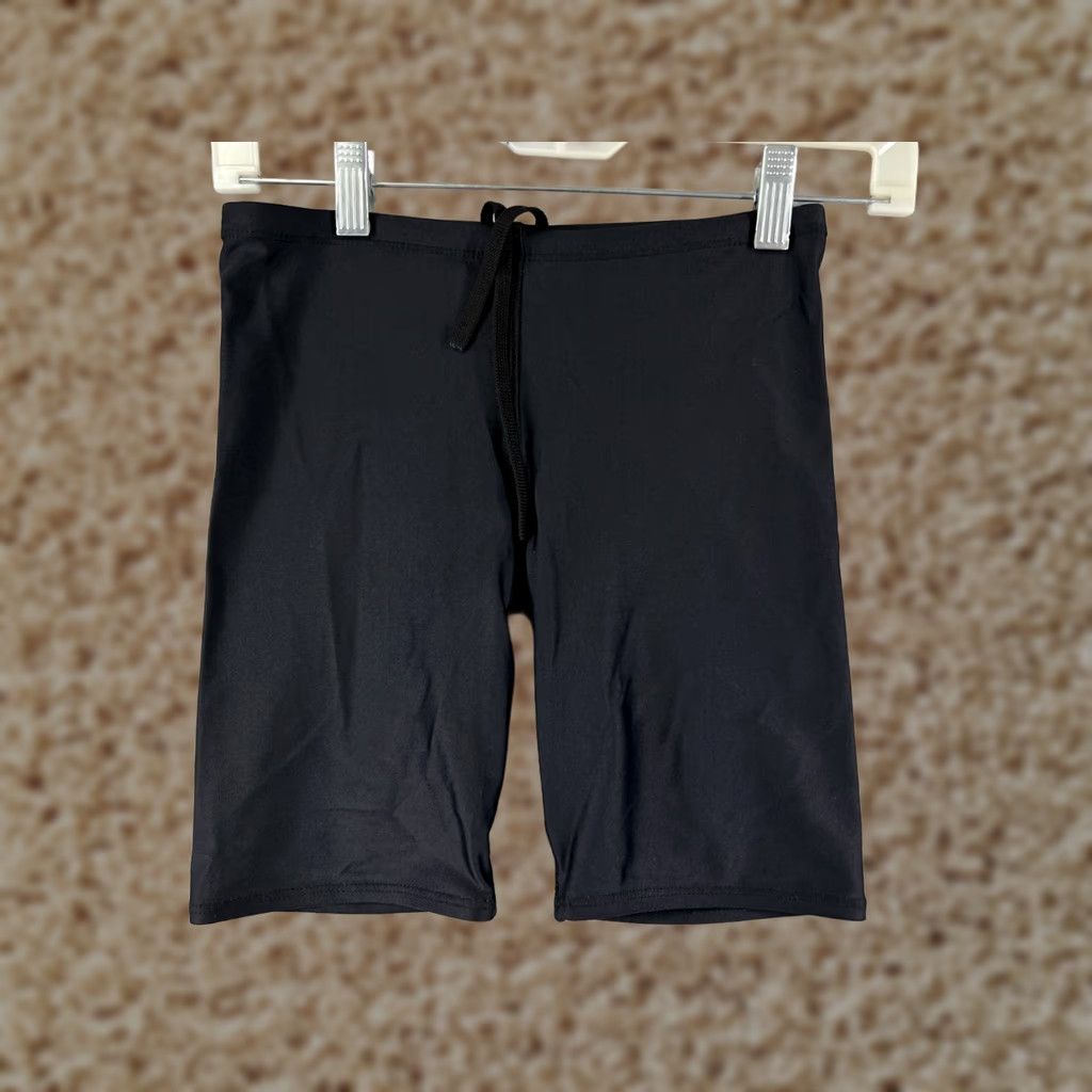 Vintage Jamner Shorts Adult 30 Black Nylon Spandex Blend Swimsuit Unbranded US Made 30x6 Men Bottom Jammer Sports Competitive Lifeguard Training Water Polo Size US 30 / EU 46 - 1 Thumbnail