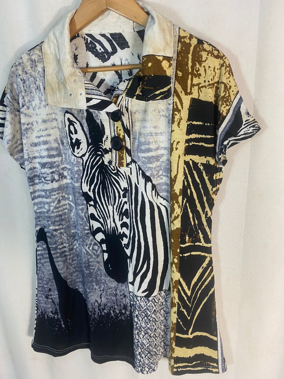 Japanese Brand Souverain fullprint blouse shirt Size M / US 6-8 / IT 42-44 - 5 Thumbnail