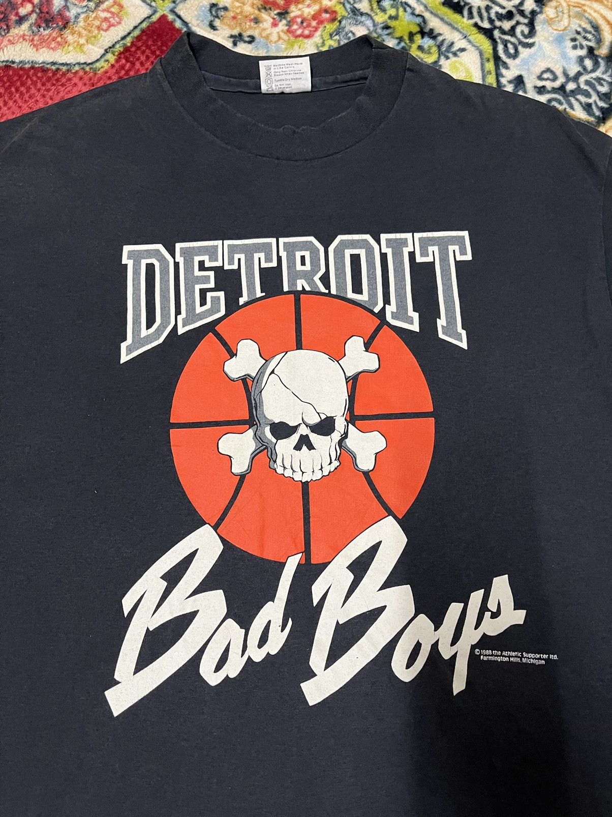 NBA × Vintage Vintage 80s Detroit Bad Boys Tshirt Size US L / EU 52-54 / 3 - 2 Thumbnail