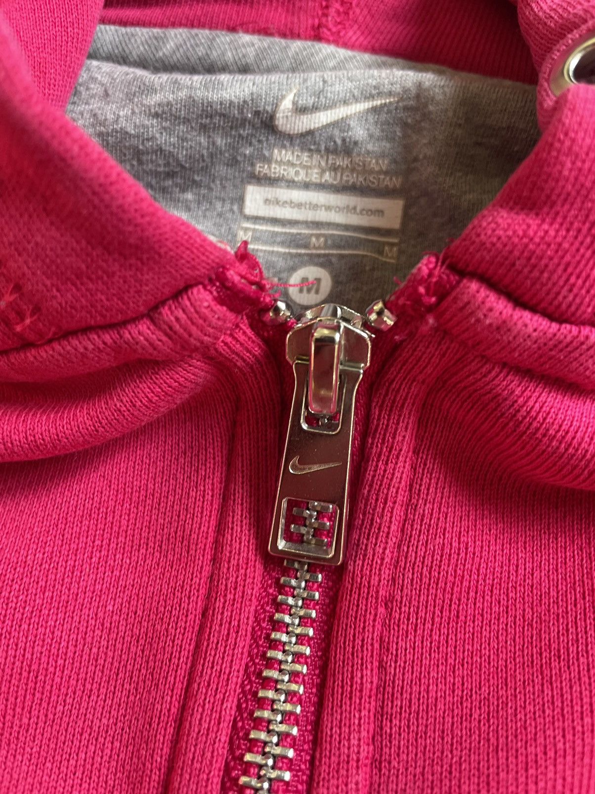 Nike × Vintage Vintage Y2K Nike Zip-Up Hoodie Central Logo Swoosh Size M / US 6-8 / IT 42-44 - 6 Thumbnail