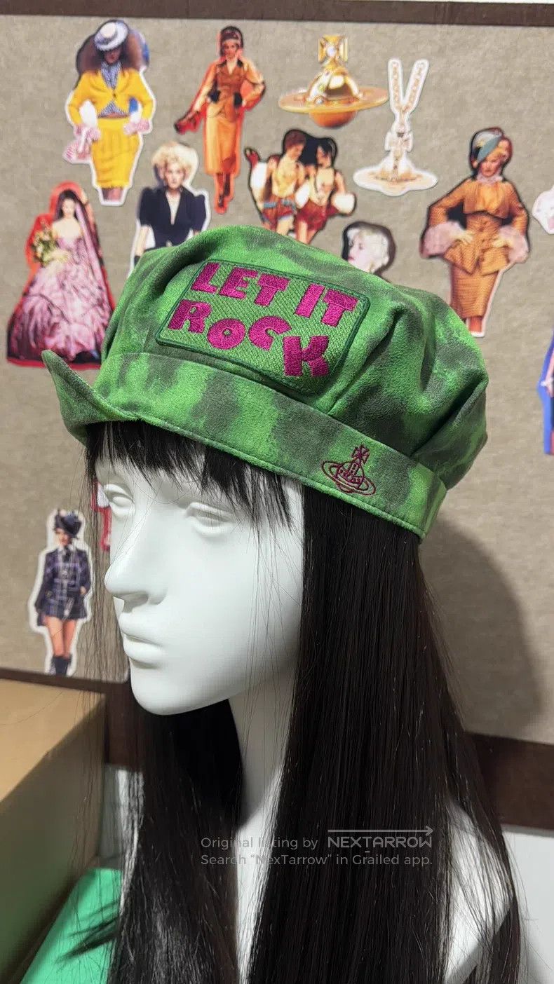 Vivienne Westwood Vivienne Westwood Green leopard print newsboy cap Size ONE SIZE - 3 Thumbnail